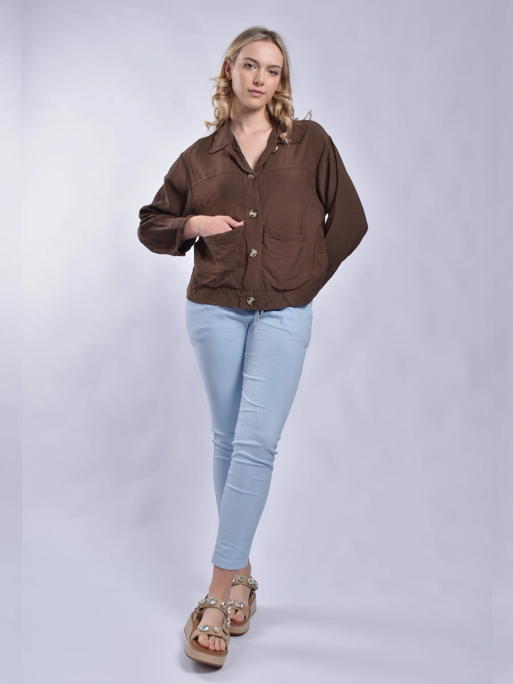 Made In Italy Button Up Blouse