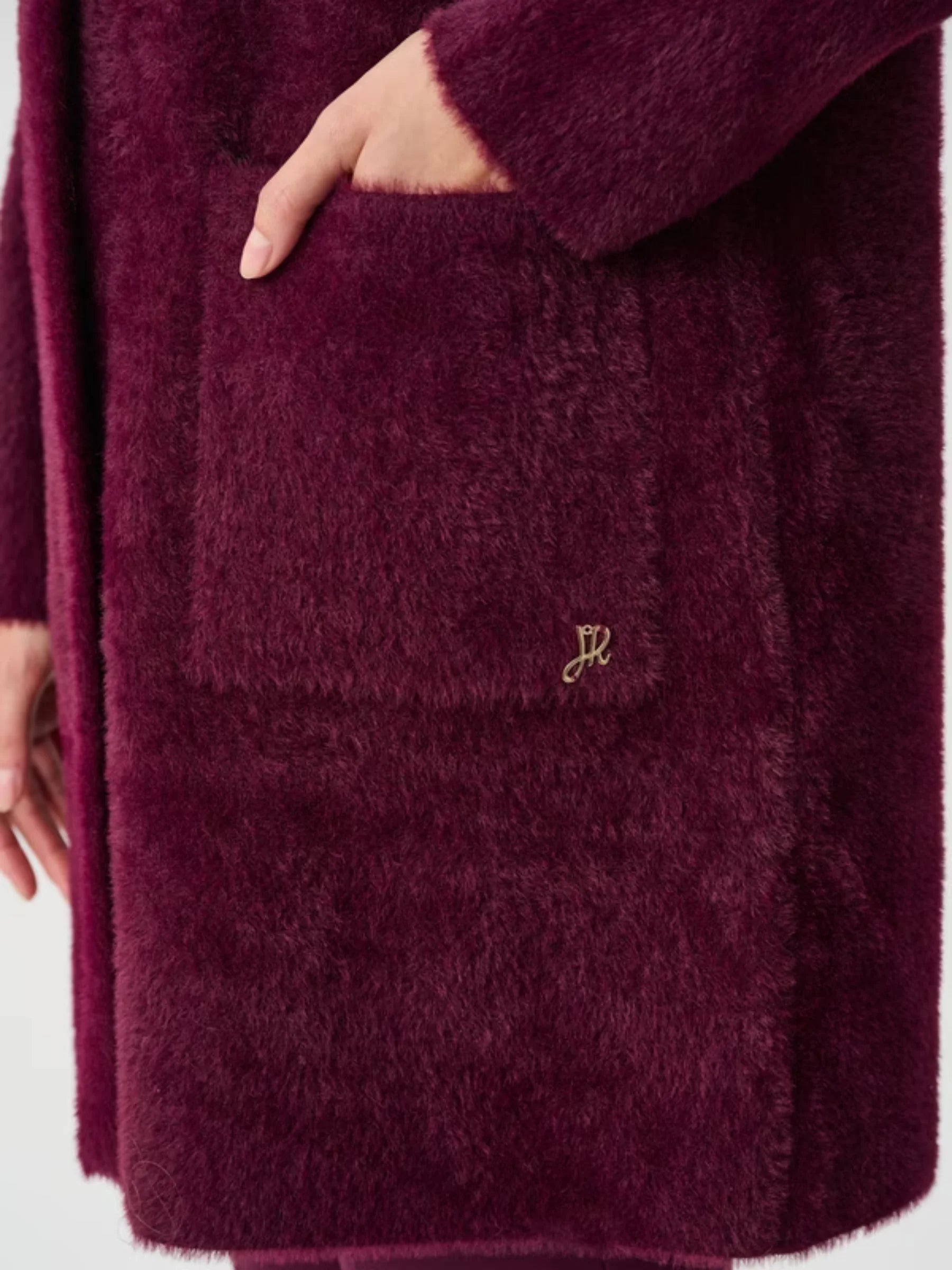 Joseph Ribkoff Long Sleeve Fur Coat