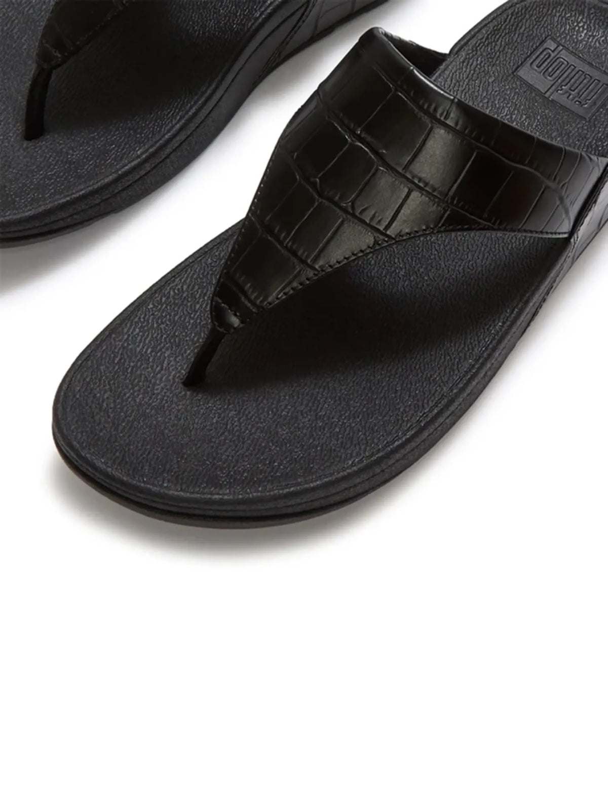 FitFlop Lulu Crocodile Leather Sandals