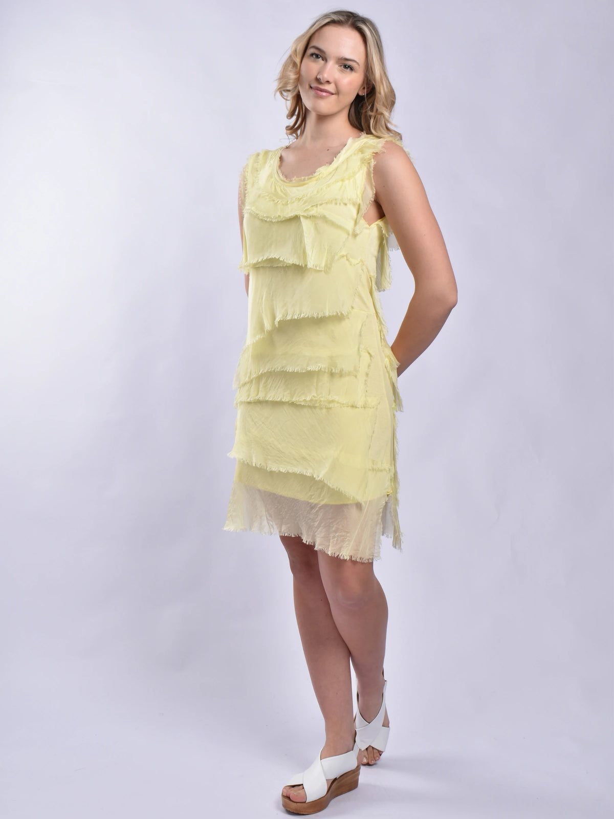 Made In Italy Frill Short Dress