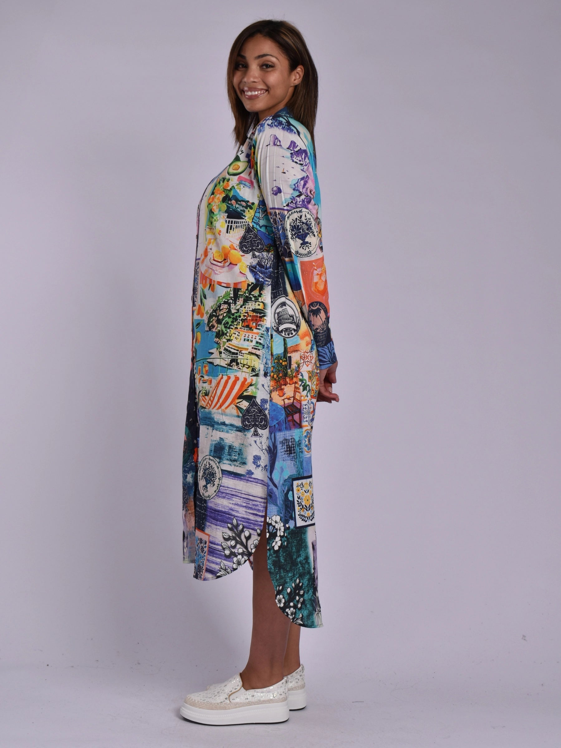 JOLIE PRUPLE MULTI ELMEY DRESS