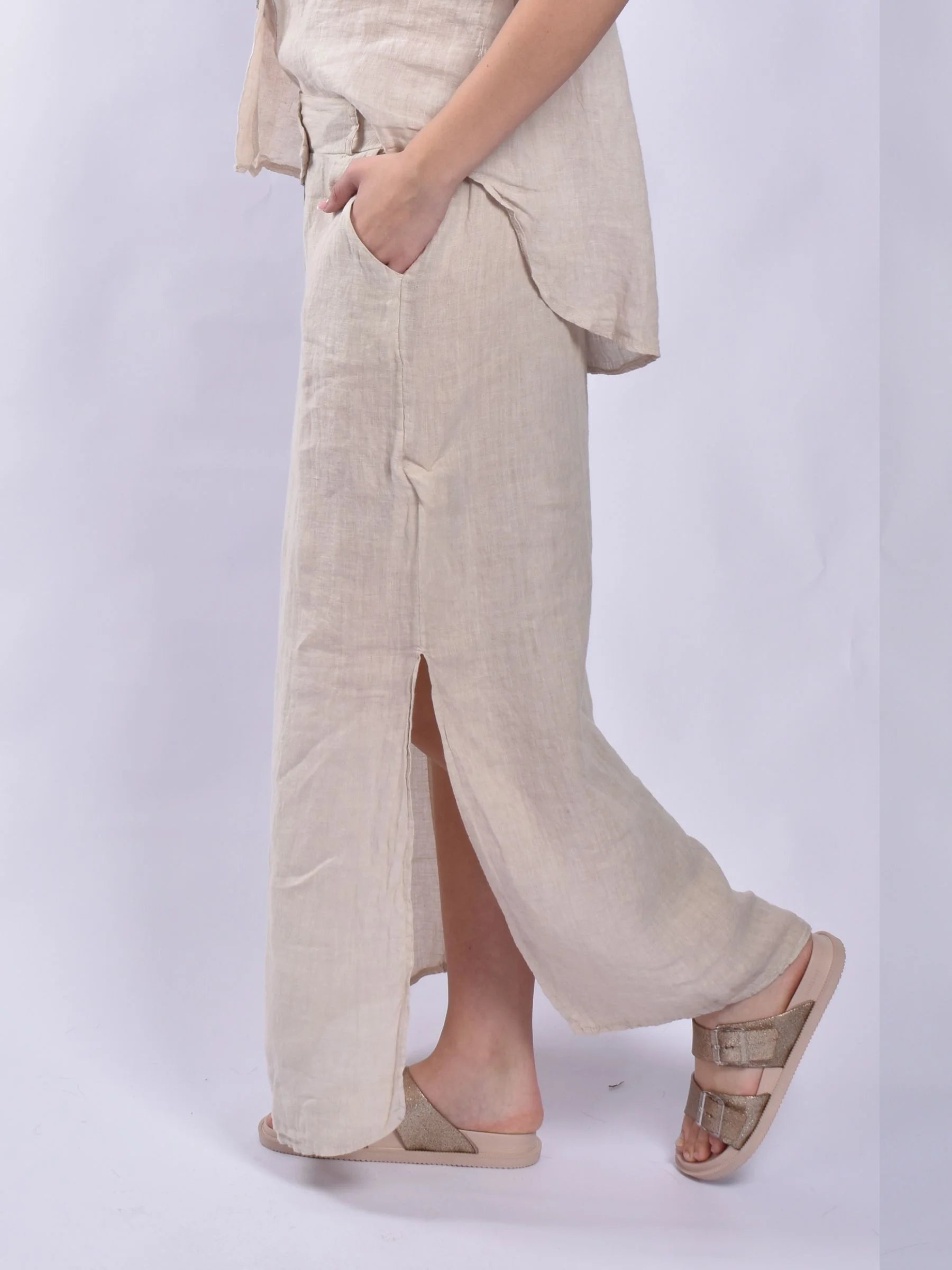 MADE IN ITALY LINEN SKIRT