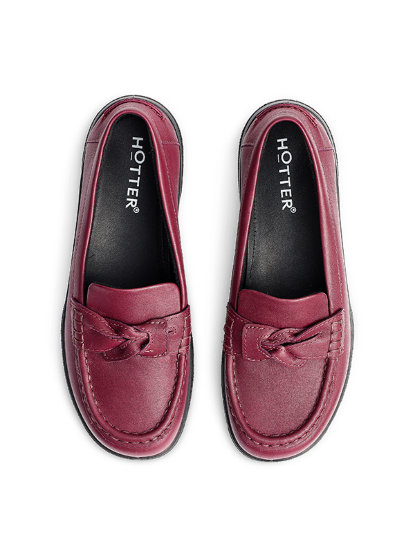 HOTTER BLACK CABANA MOCCASIN