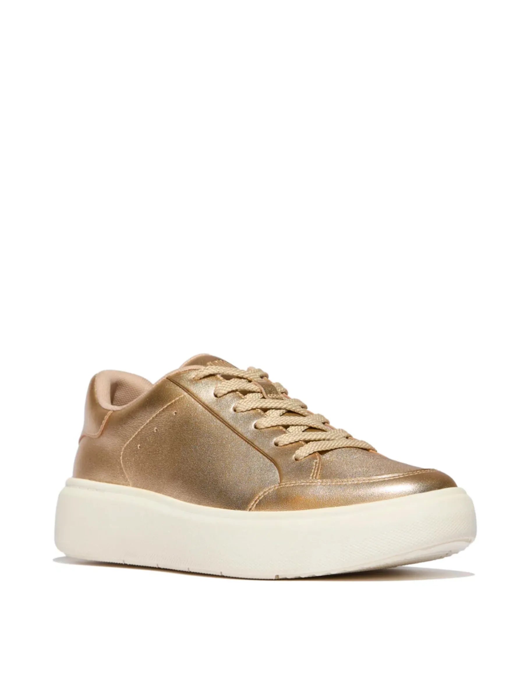 FITFLOP PLATINO RTG METALIC LEATHER SNEAKER
