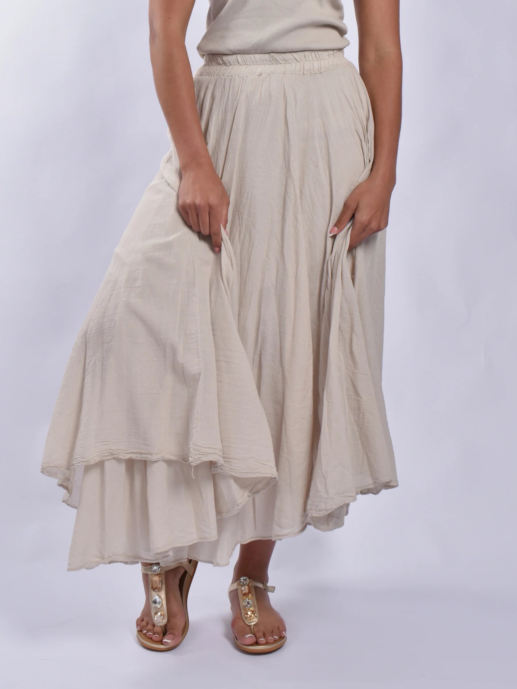 Made In Italy Cotton Skirt
