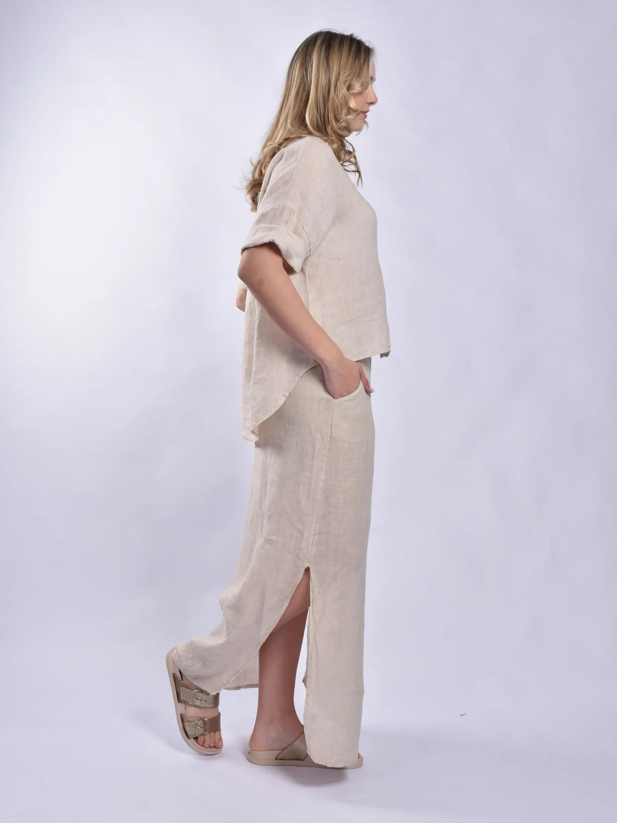 Made In Italy Linen Skirt