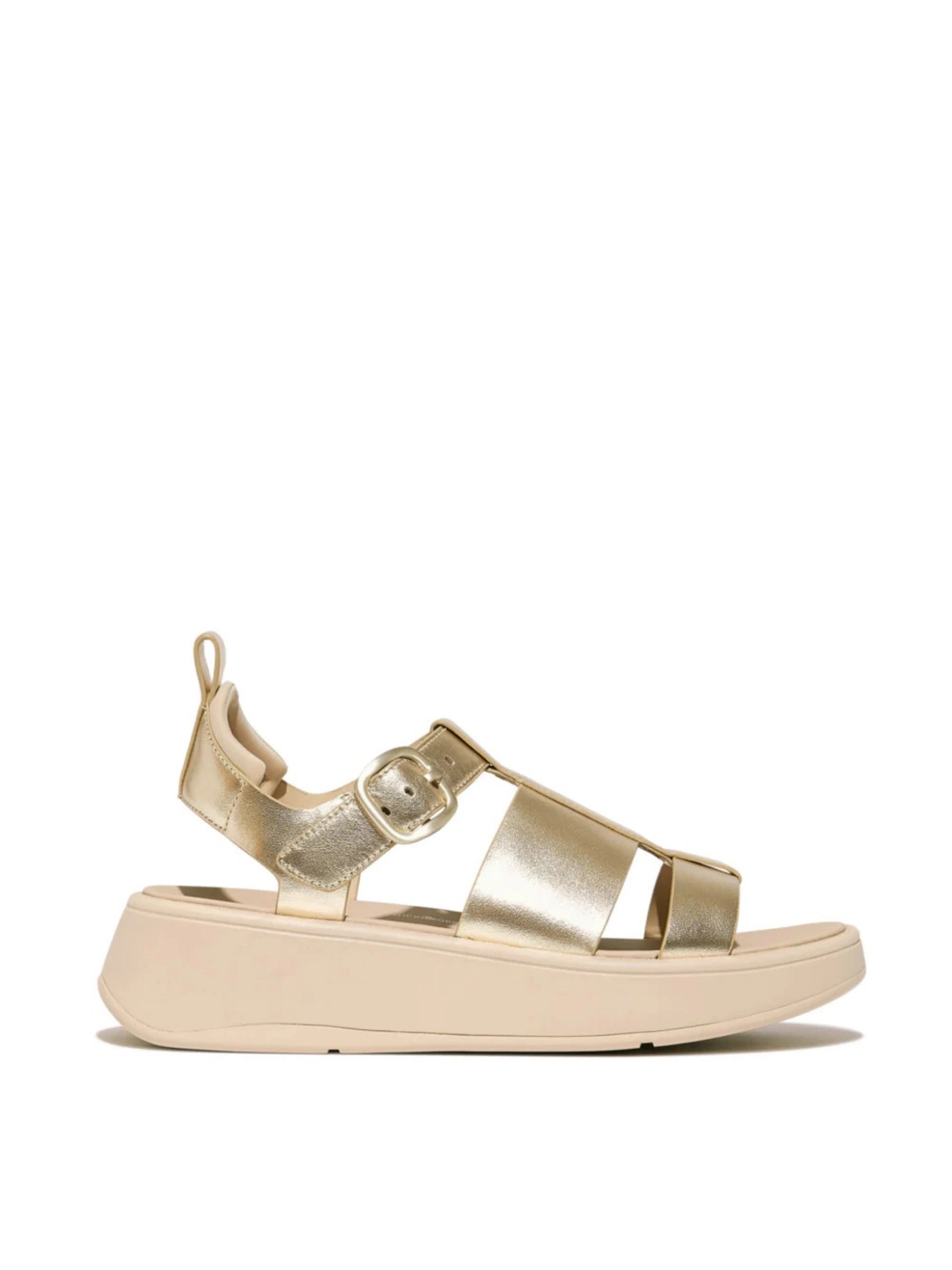 Fit Flop F-Mode Metallic Leather Flatform Fisher Sandals