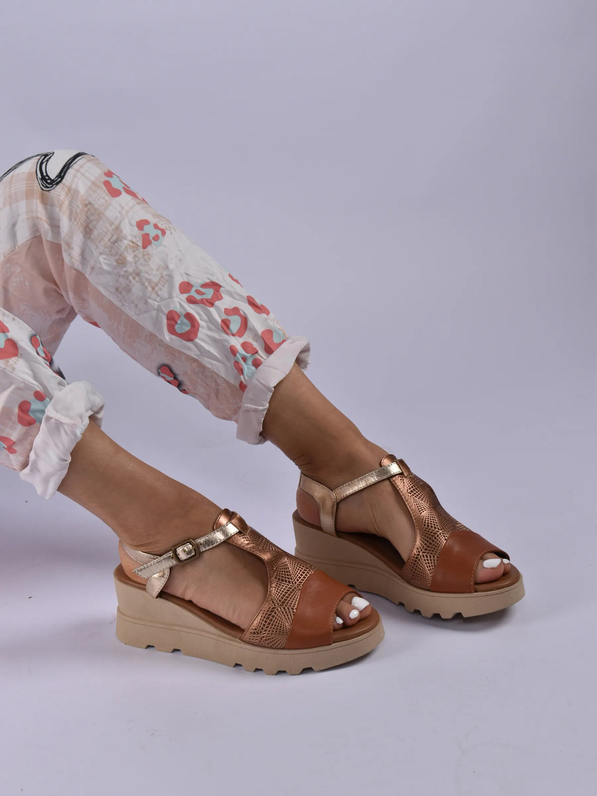 Bueno Leather Wedge Sandal