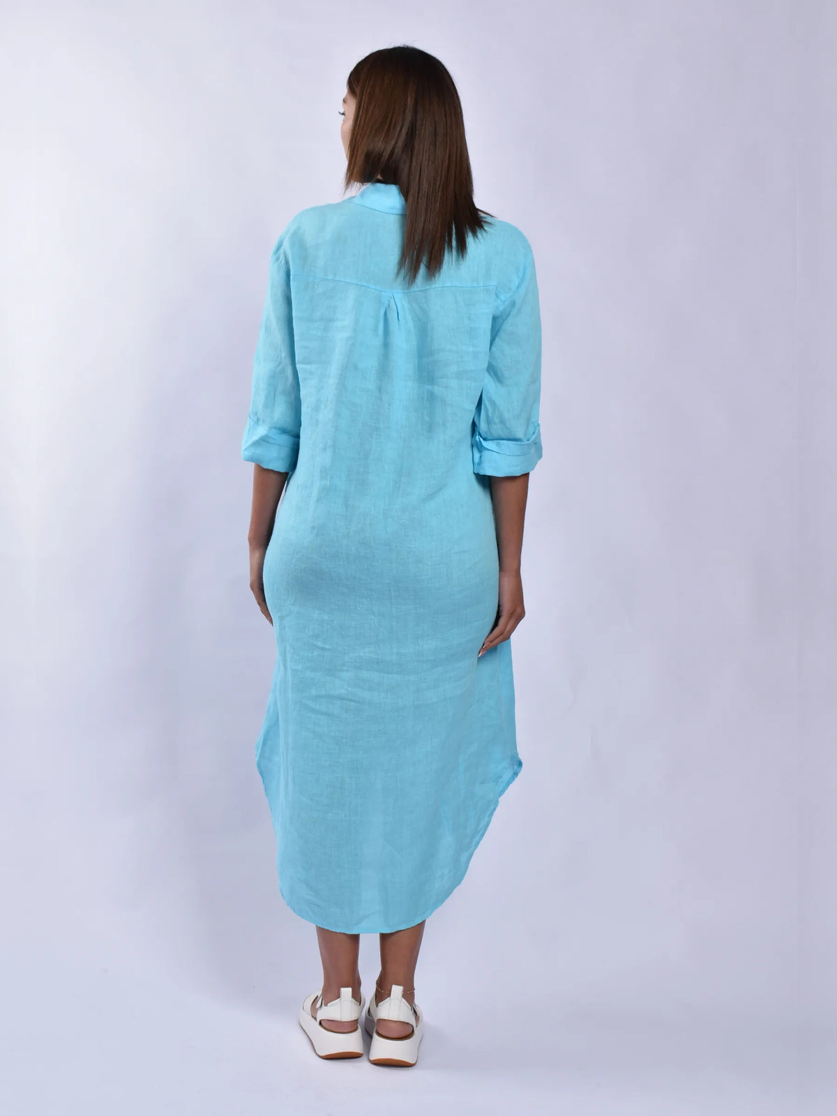 Made In Italy Linen Long Dress