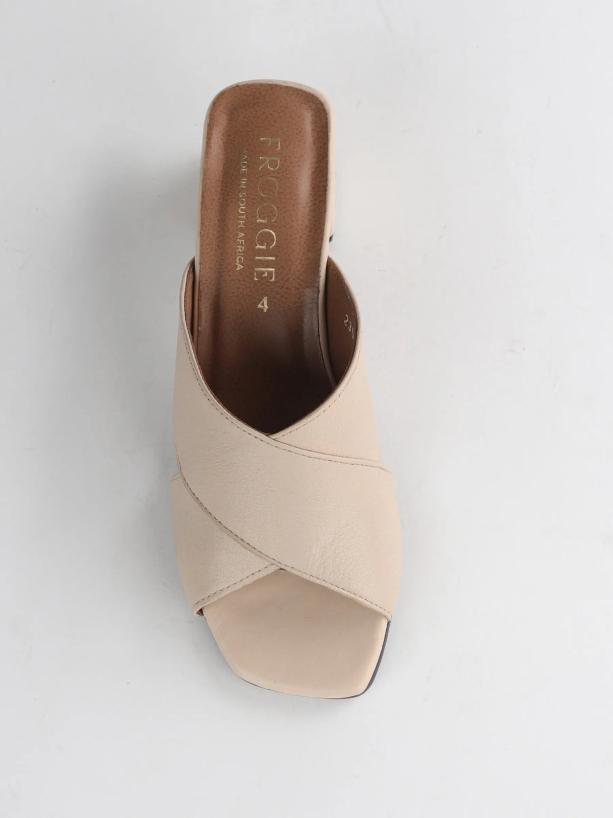 Froggie Crisscross Block Heel Mule