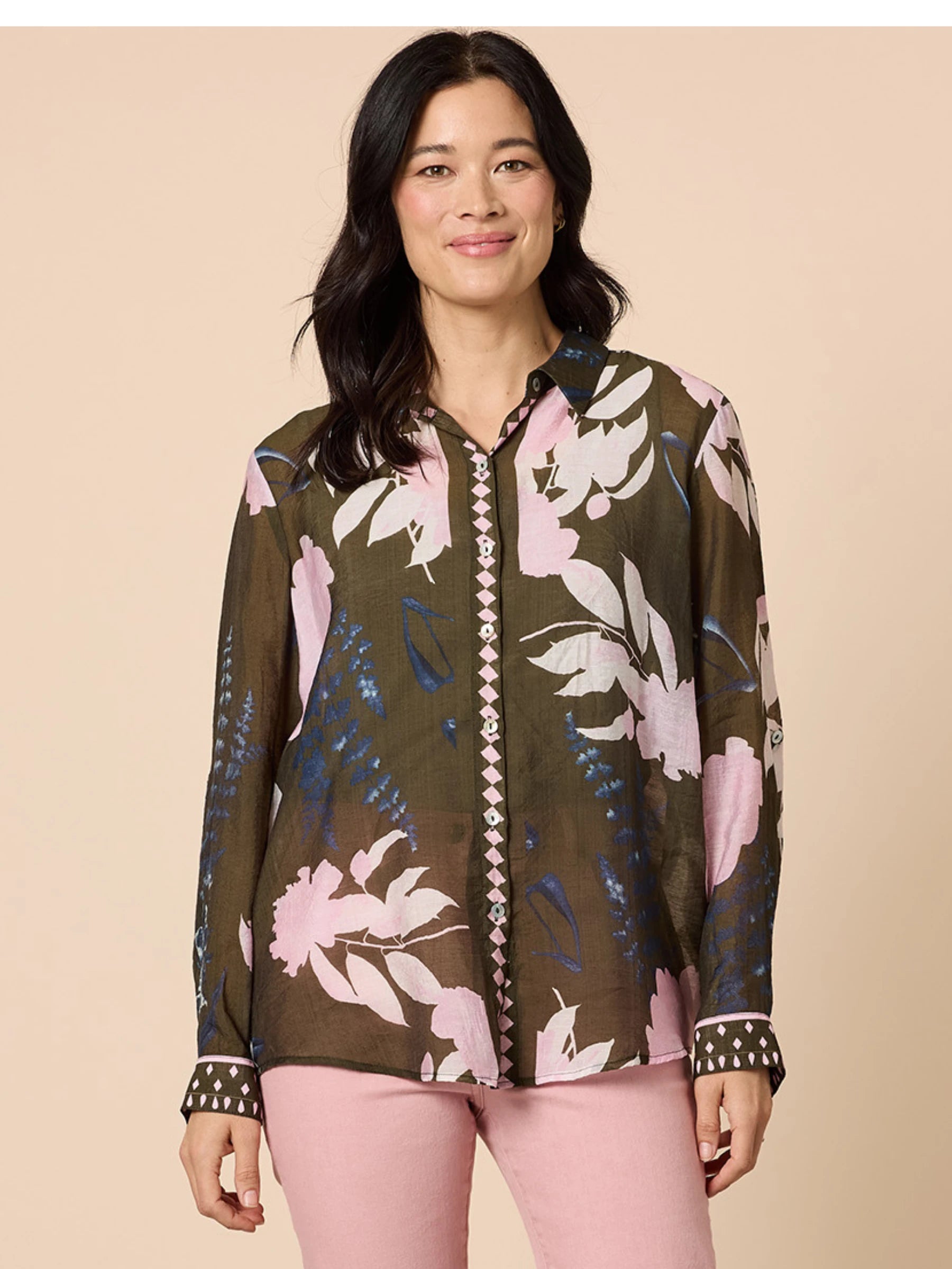 GORDON SMITH KHAKI MULTI COLORADO SHIRT