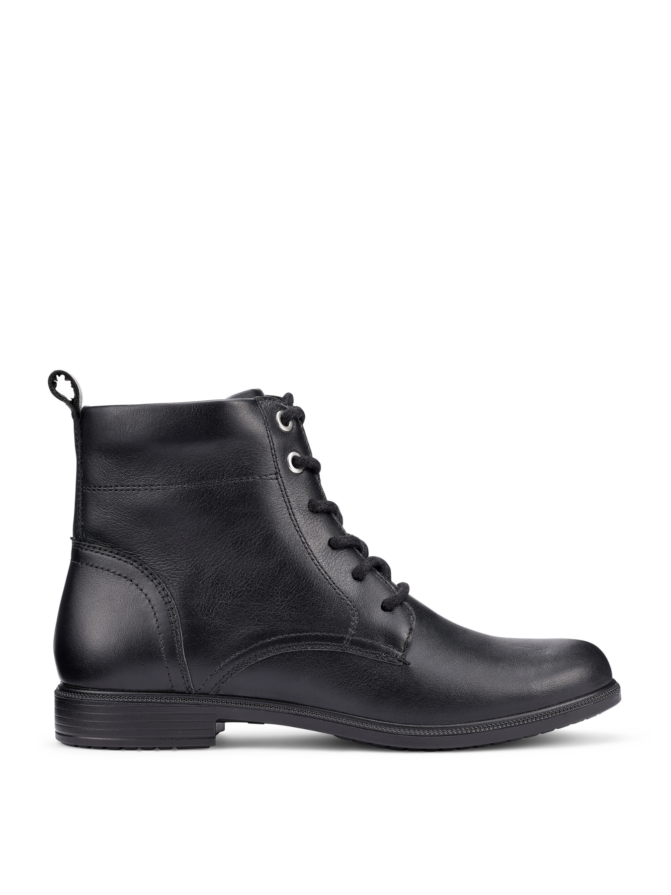 HOTTER BLACK SURREY LACE-UP BOOT