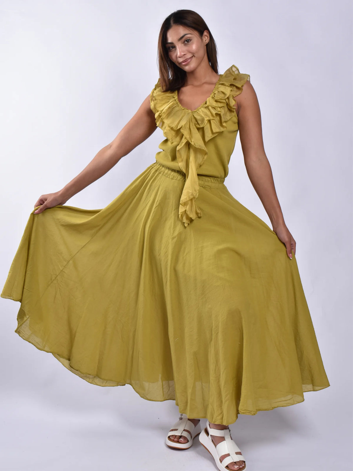 Made In Italy Cotton Skirt