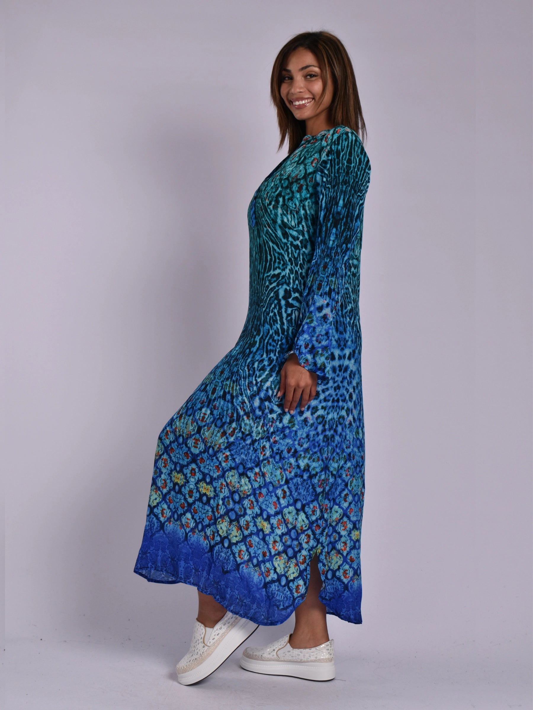 JOLIE BLUE MULTI SHANICE DRESS
