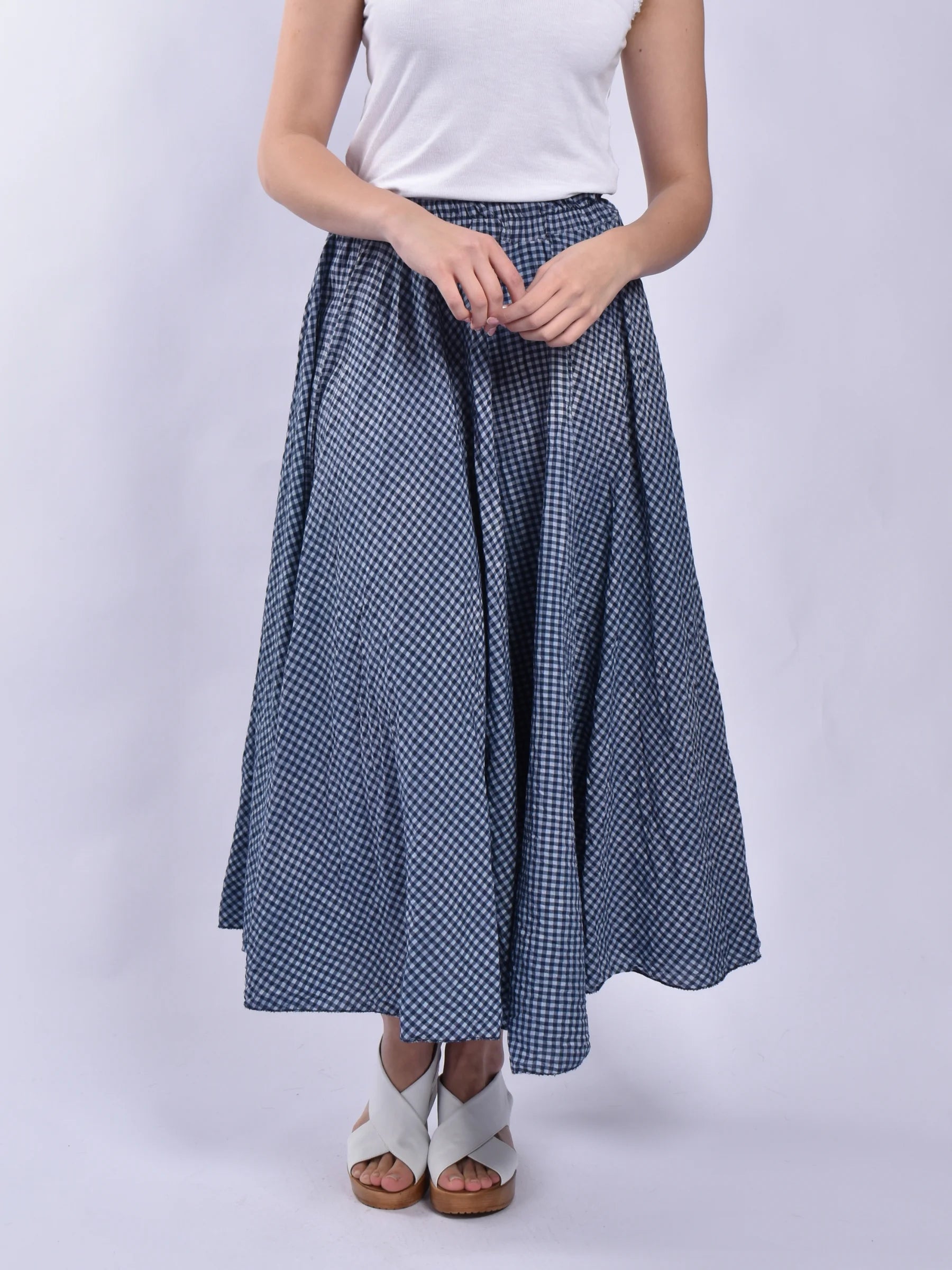 Made In Italy Checkered Skirt