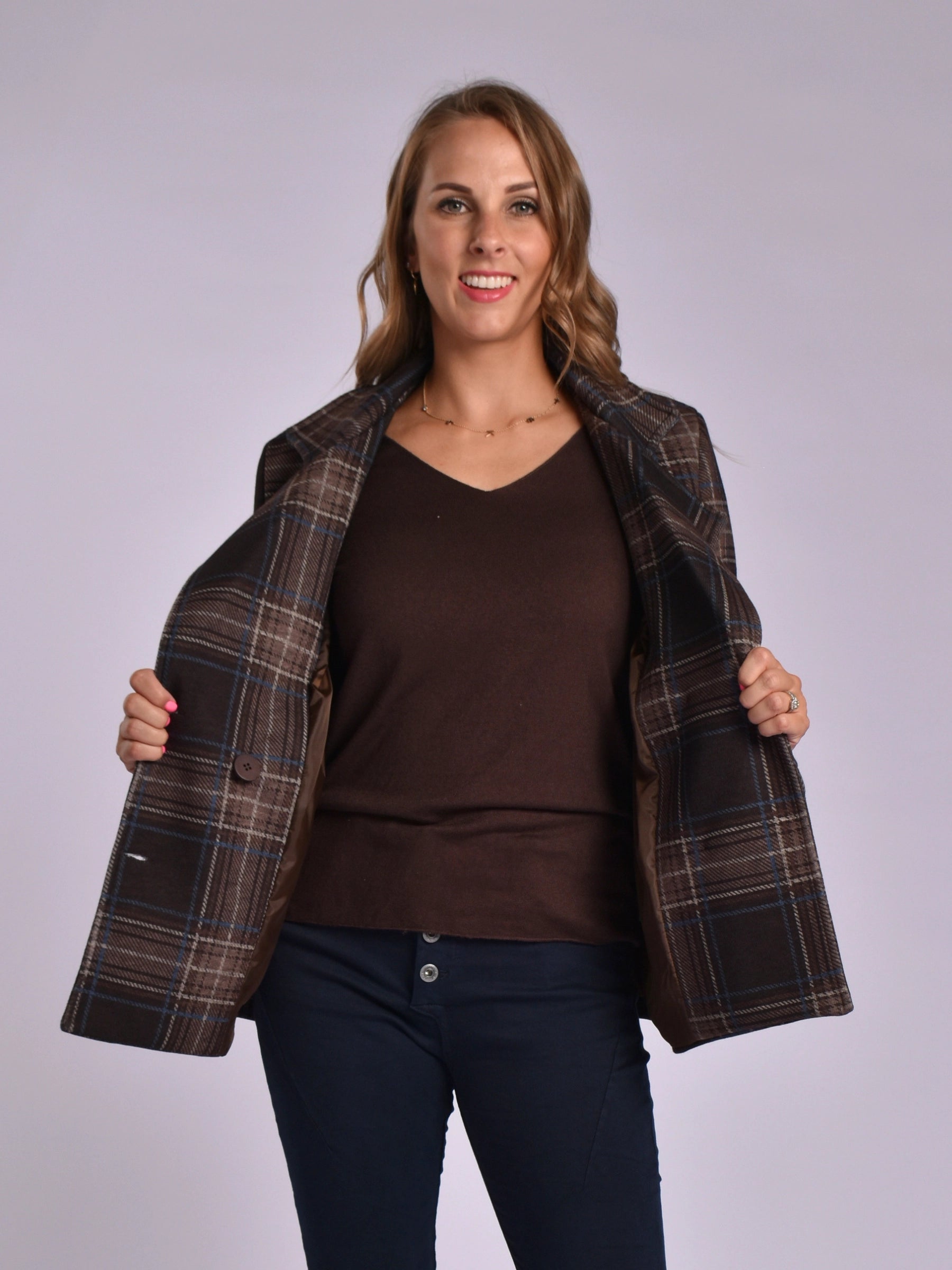 MADE IN ITALY BROWN MULTI JACKET