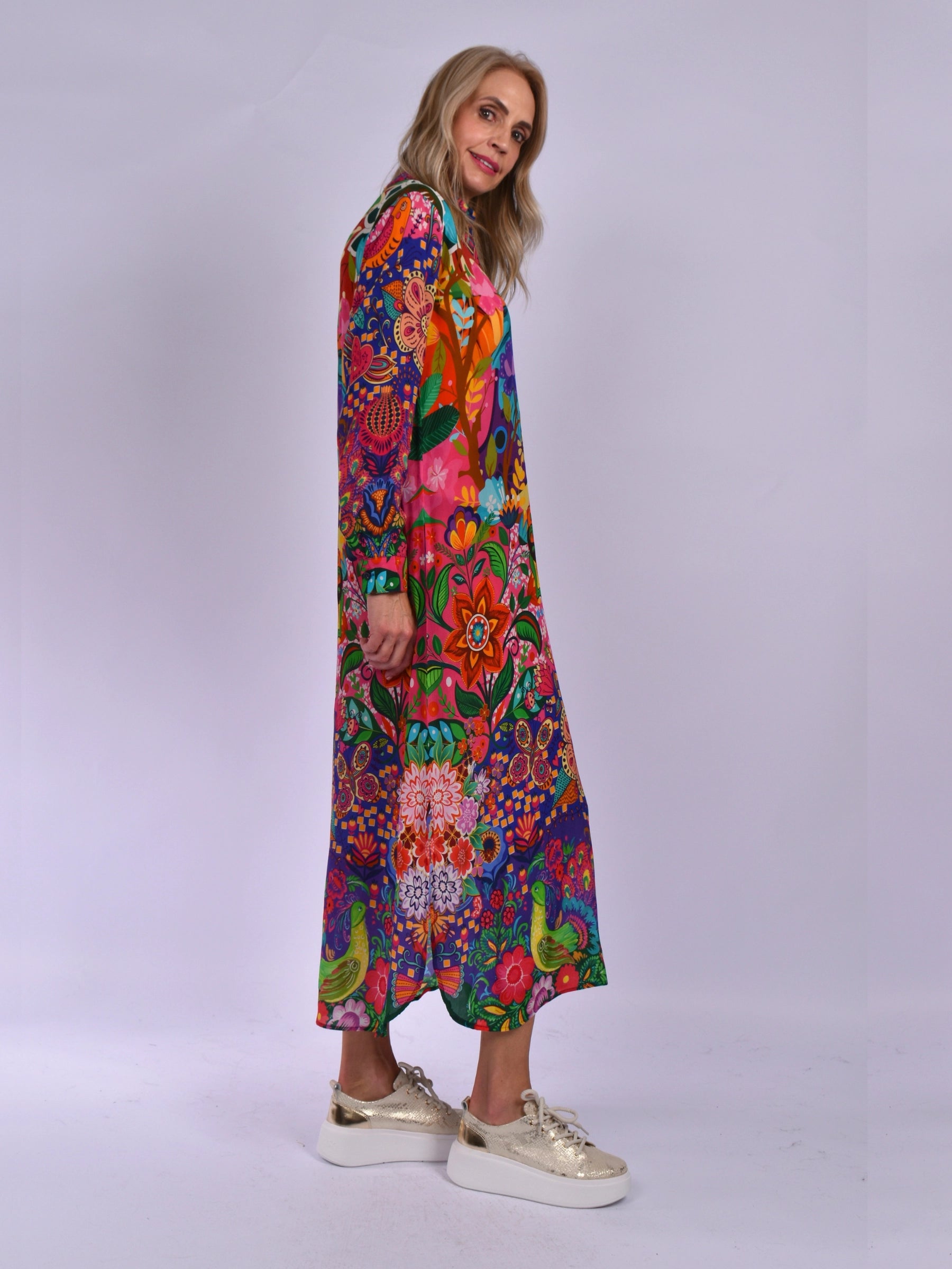 JOLIE PINK MULTI LIDIA DRESS