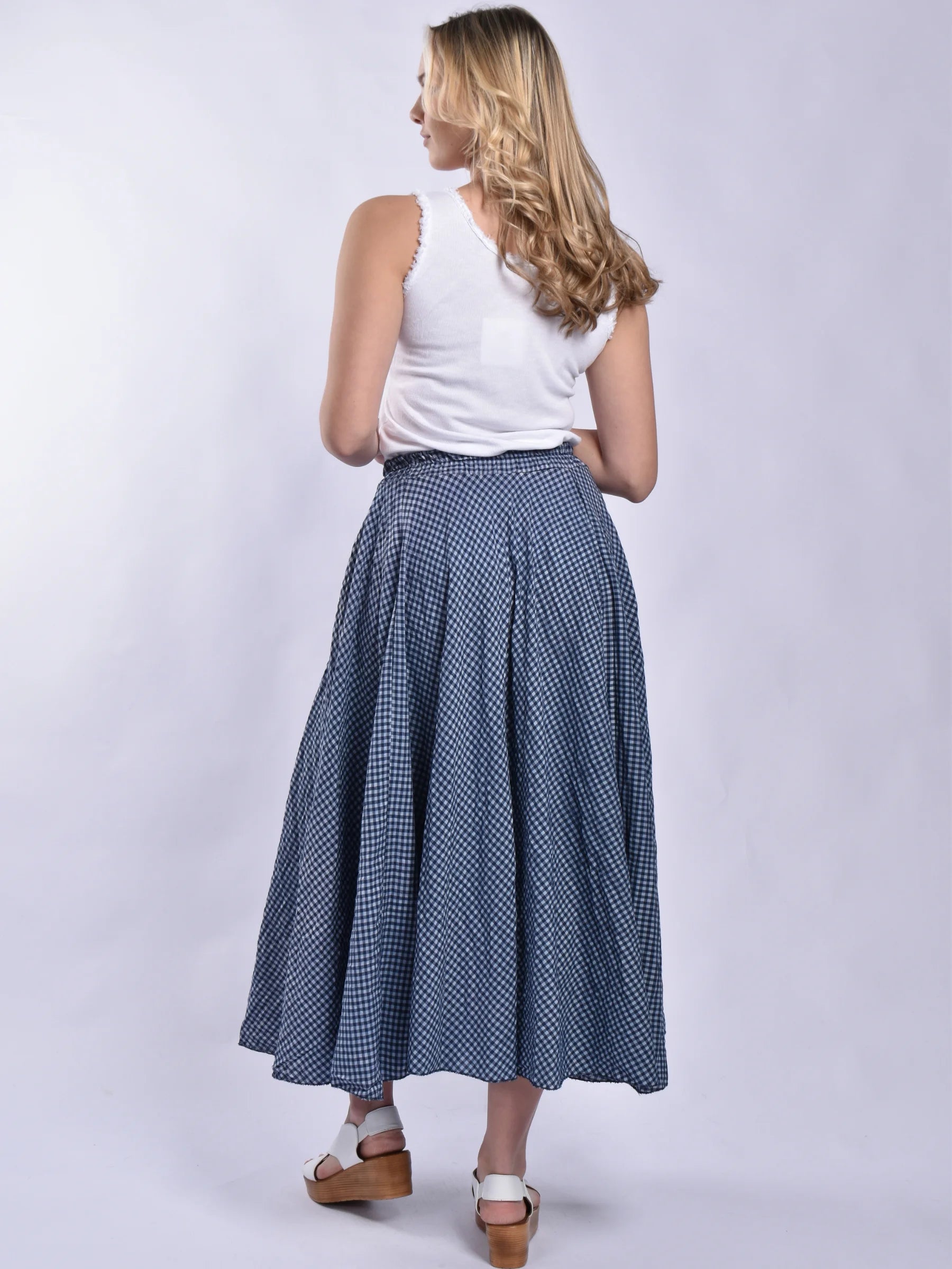 Made In Italy Checkered Skirt