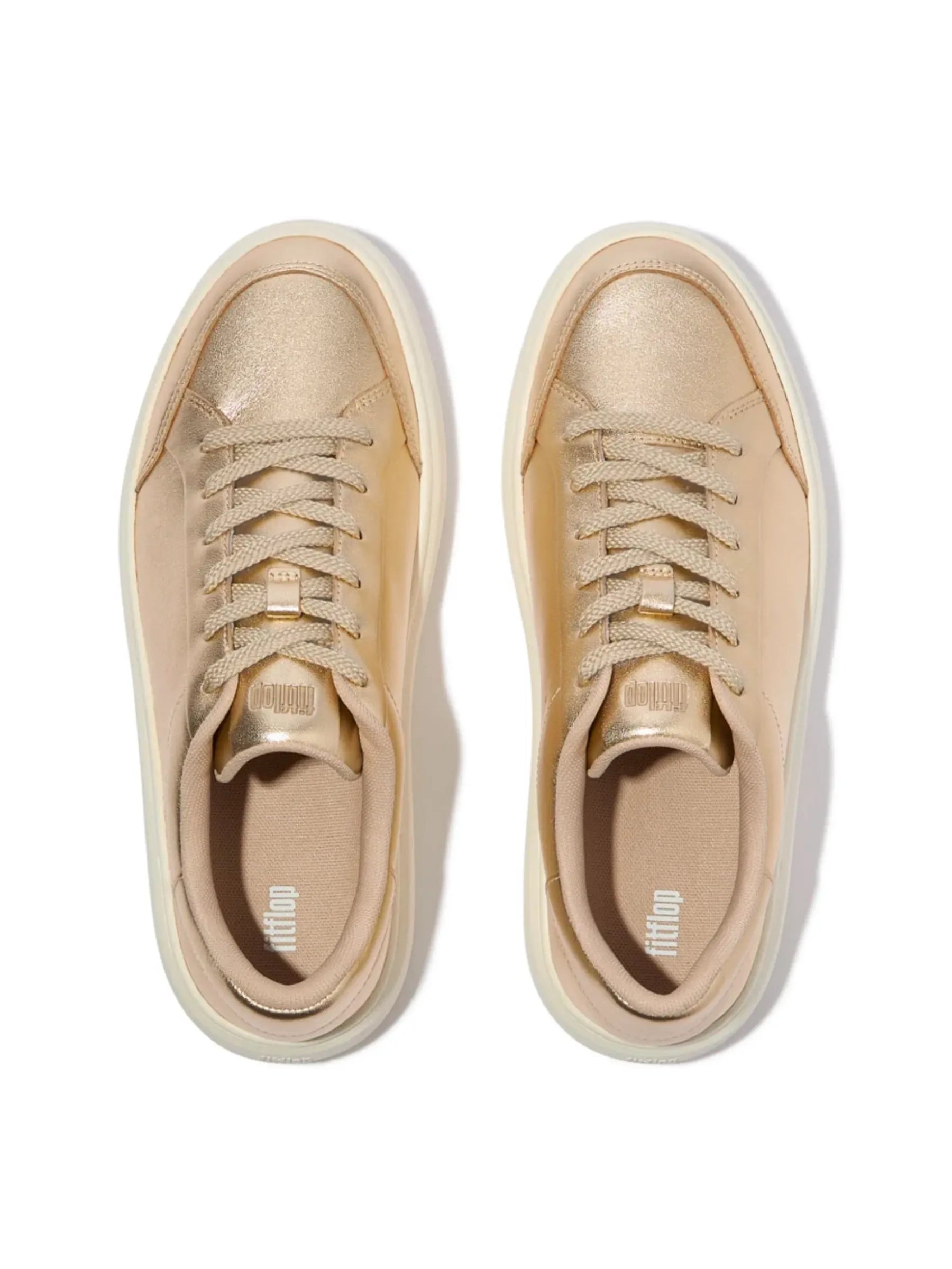 FITFLOP PLATINO RTG METALIC LEATHER SNEAKER