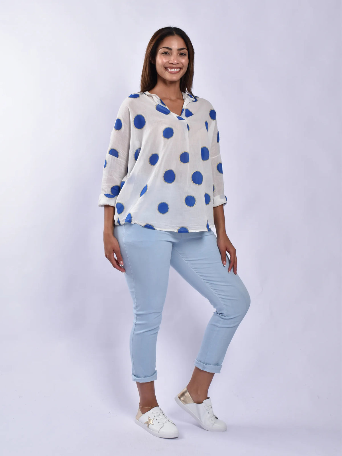 Made In Italy Polkadot Blouse
