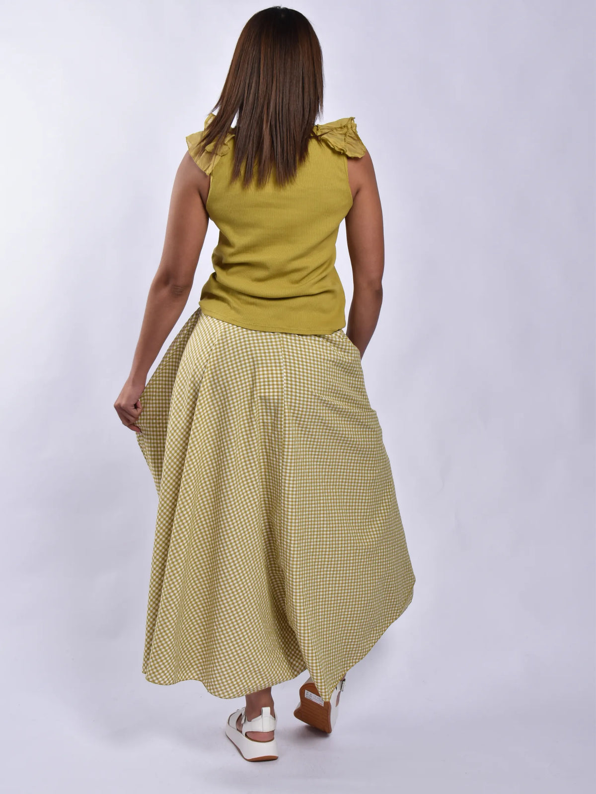 Made In Italy Checkered Skirt