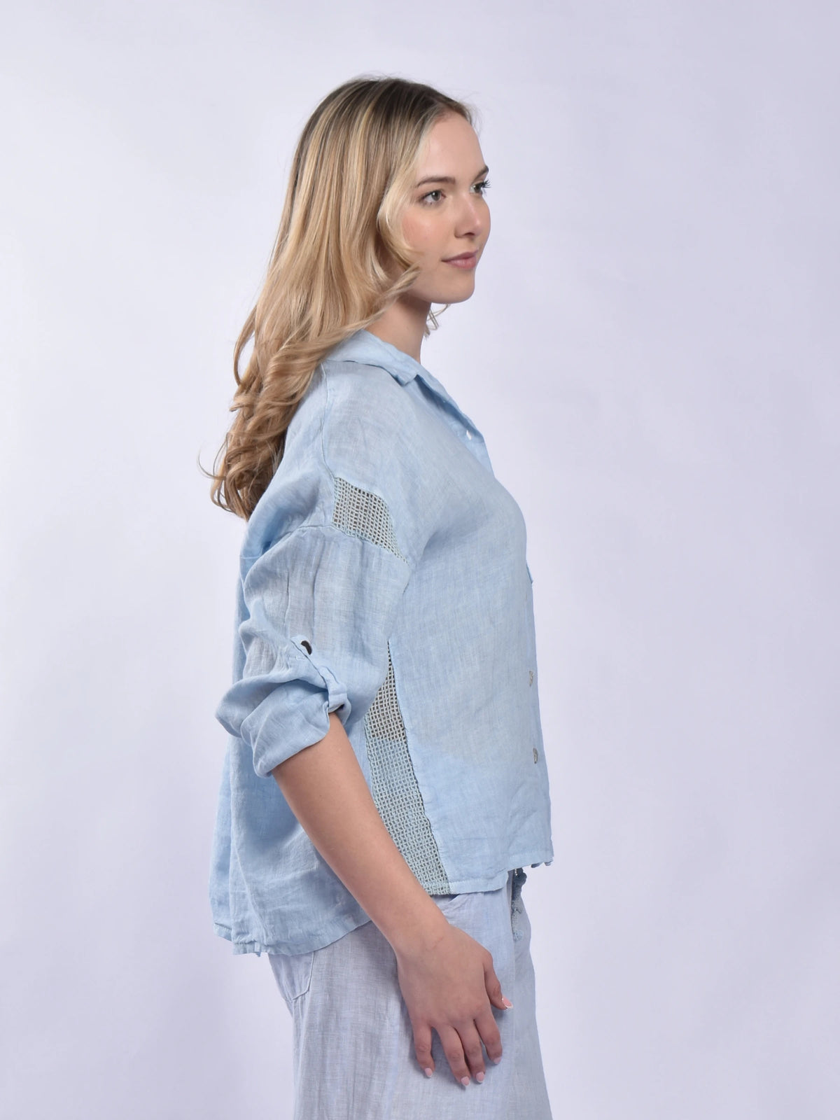 Made In Italy Pure Linen Blouse