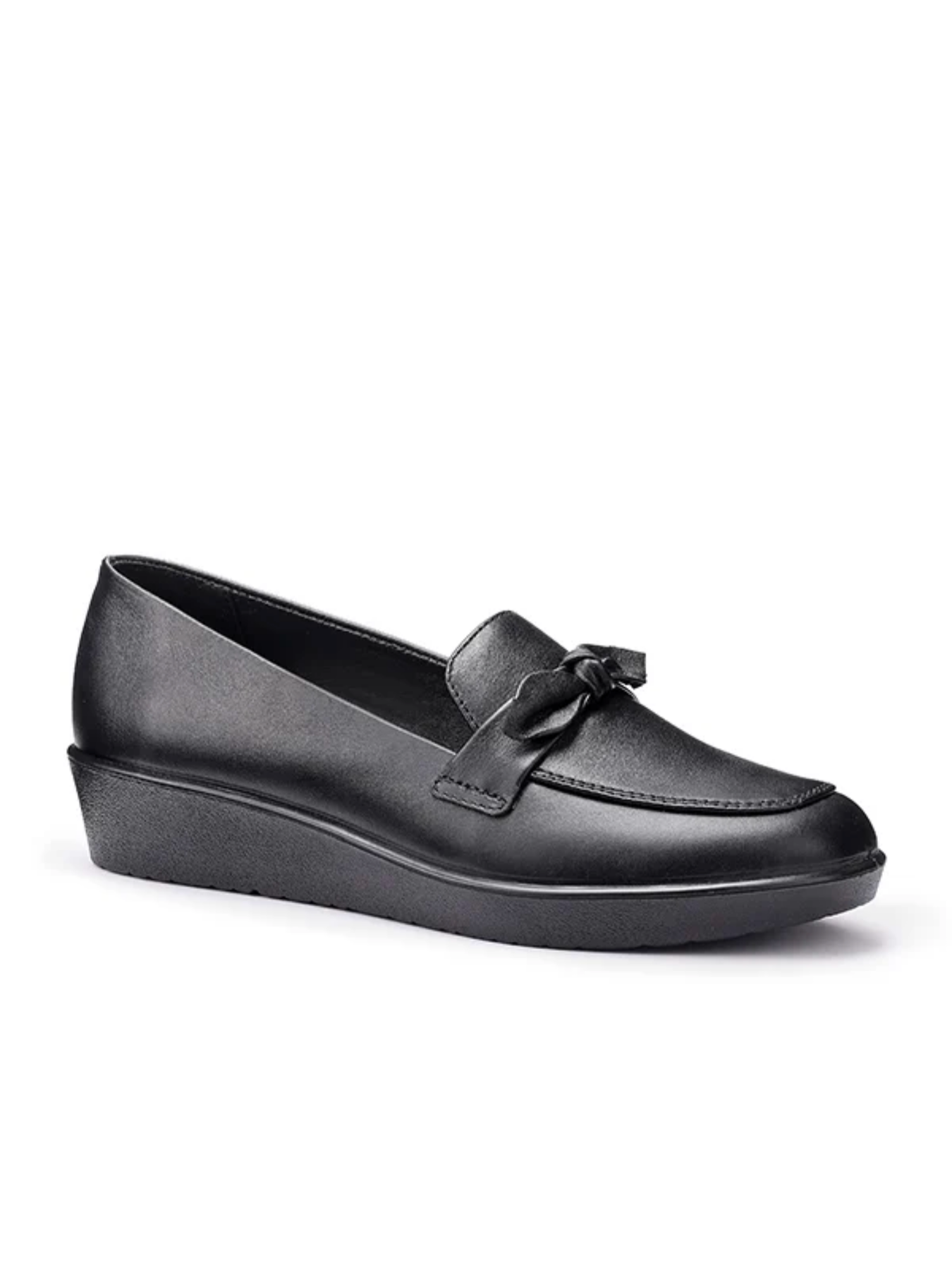 HOTTER BLACK AMBER MOCCASIN