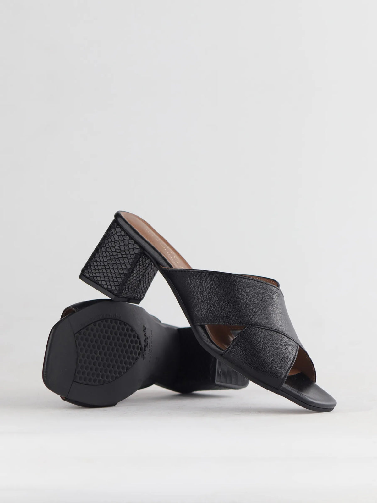 Froggie Crisscross Block Heel Mule