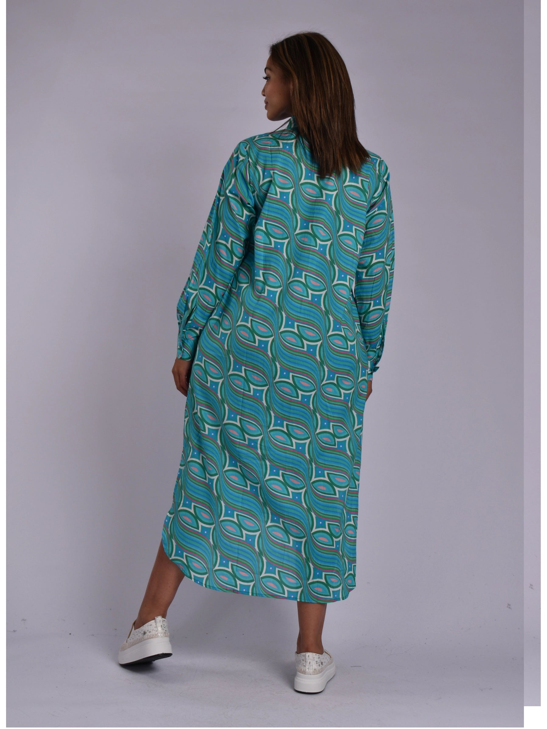 JOLIE GREEN MULTI ELMEY DRESS