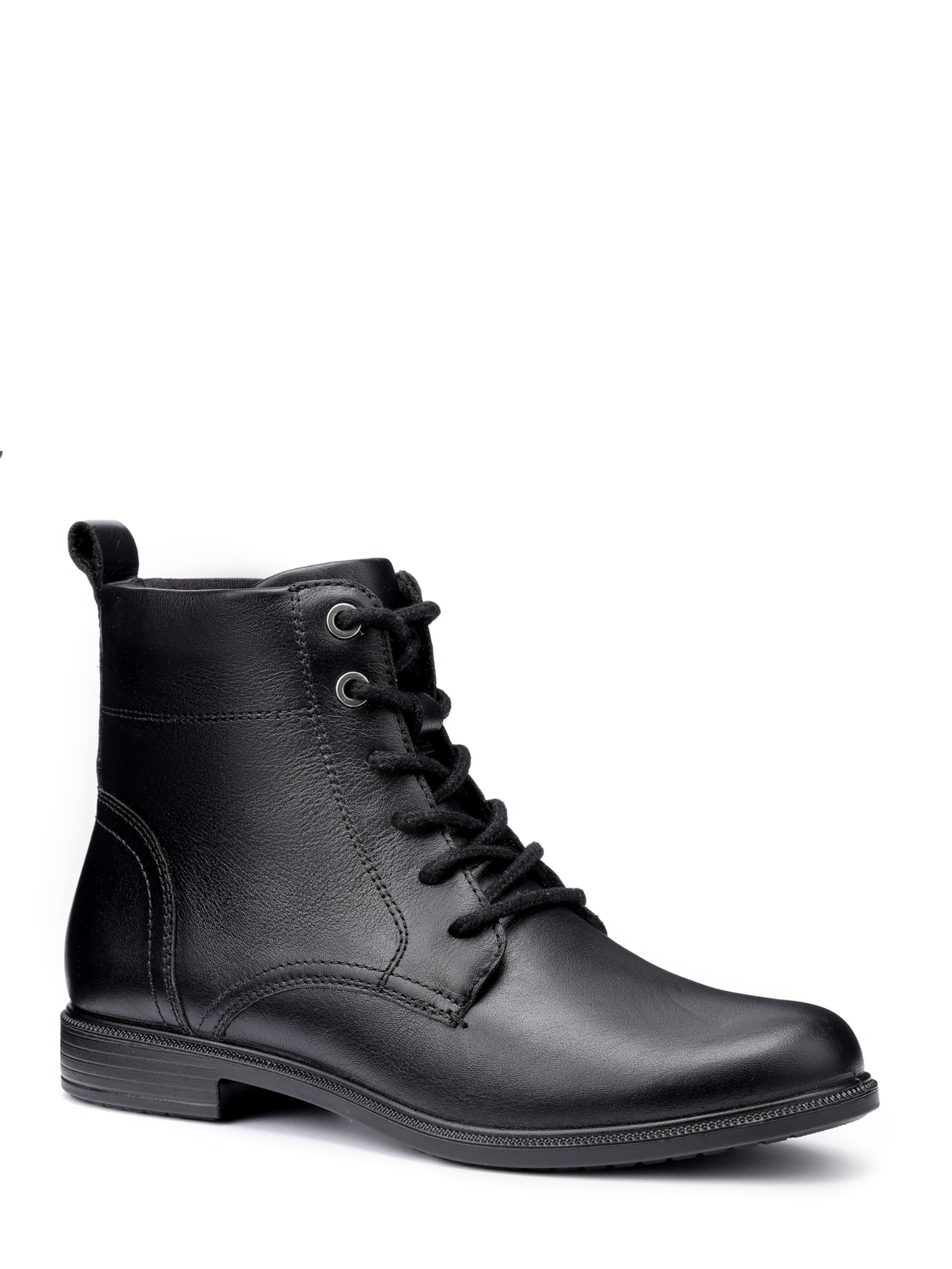 HOTTER BLACK SURREY LACE-UP BOOT