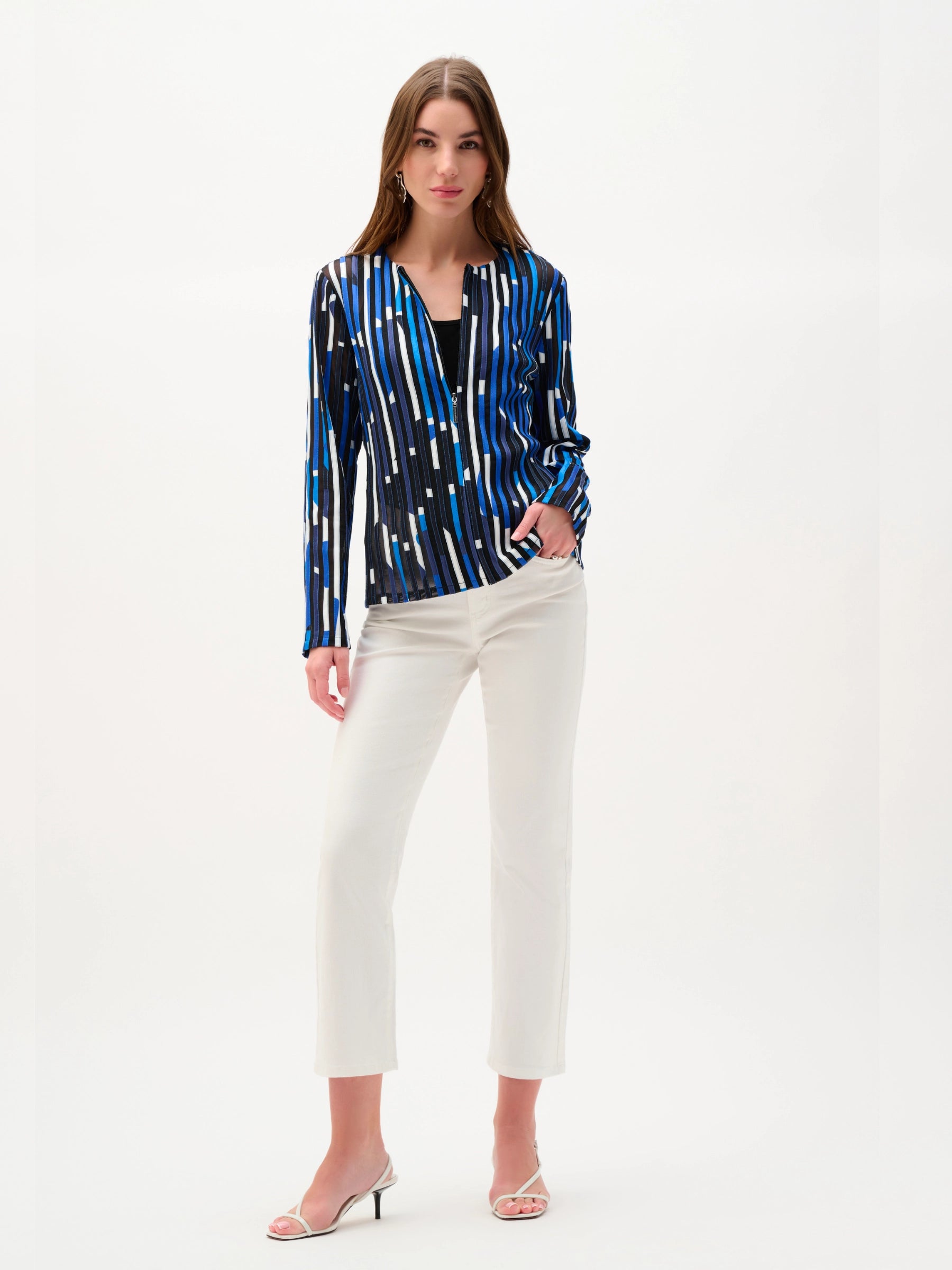 JOSEPH RIBKOFF BLACK MULTI LDS JACKET