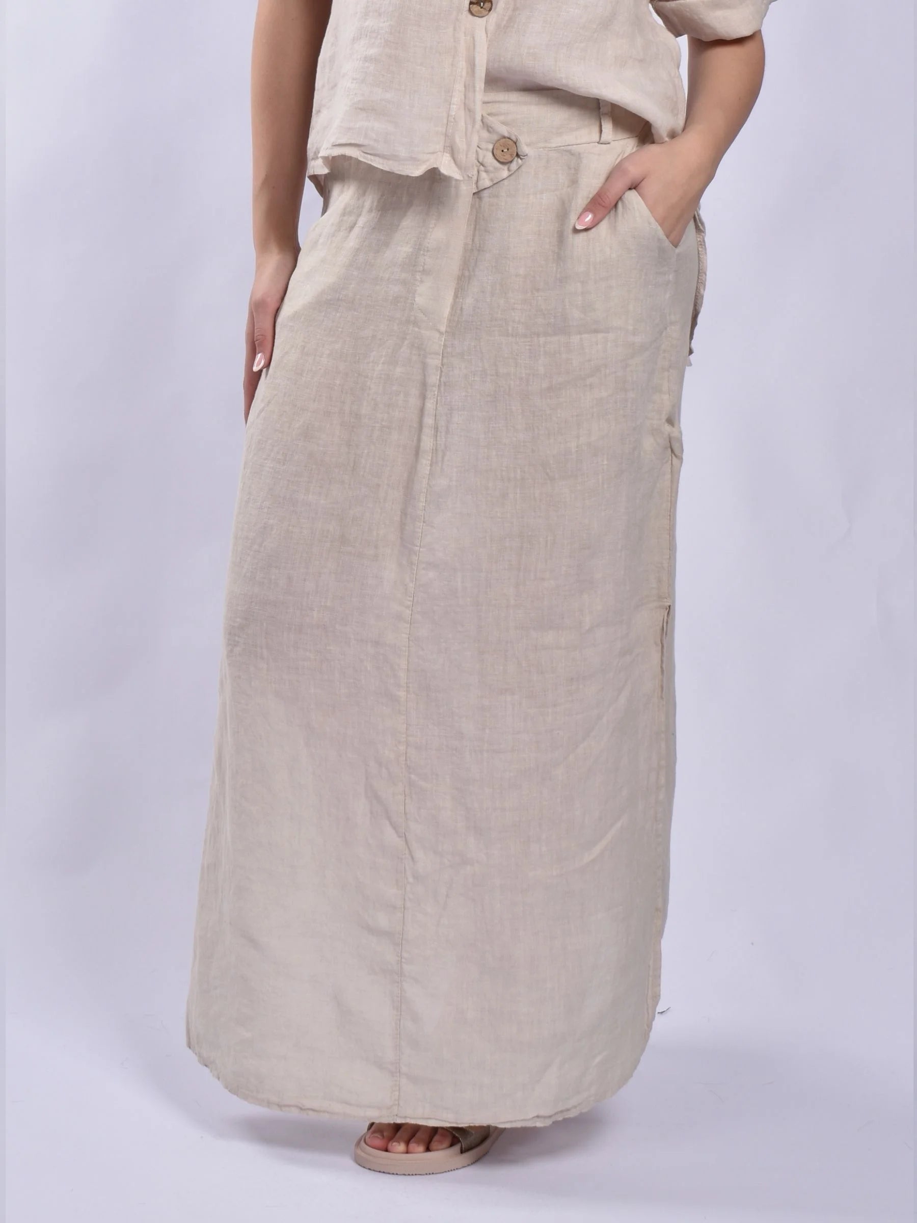 MADE IN ITALY LINEN SKIRT