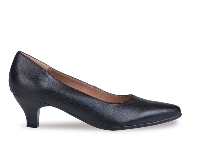 FROGGIE BLACK KITTEN HEEL COURT SHOE | Rosella - Style inspired by elegance