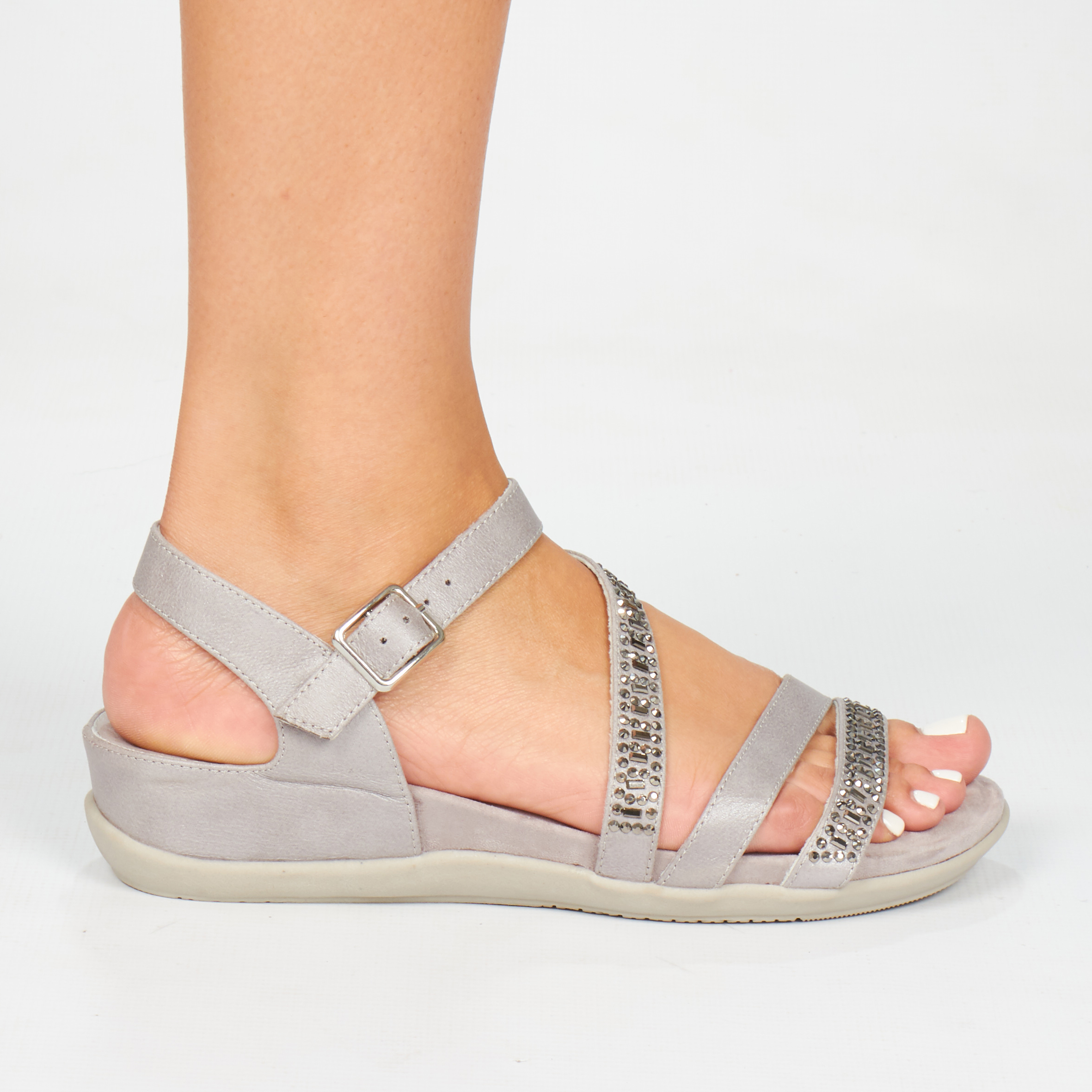 BUTTERFLY FEET GREY OLLIE2 SANDAL | Rosella - Style inspired by elegance