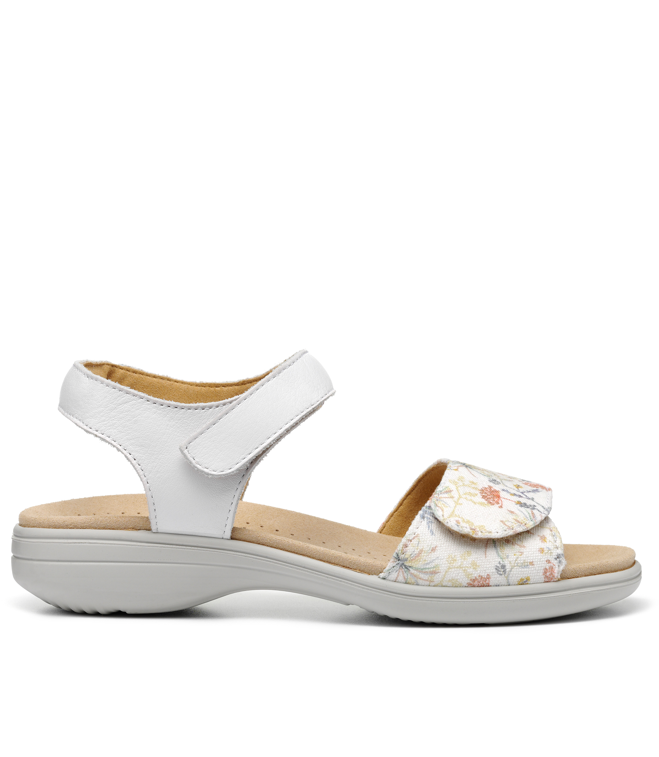 HOTTER WILDFLOWER CANVAS AND LEATHER LEAH SANDAL Rosella
