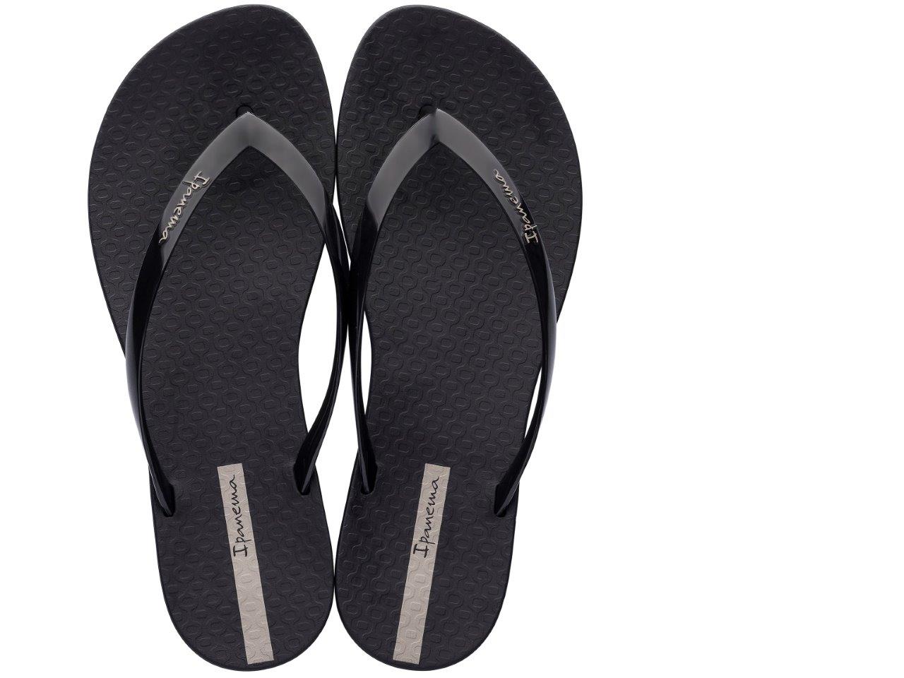 women's ipanema black flip flops