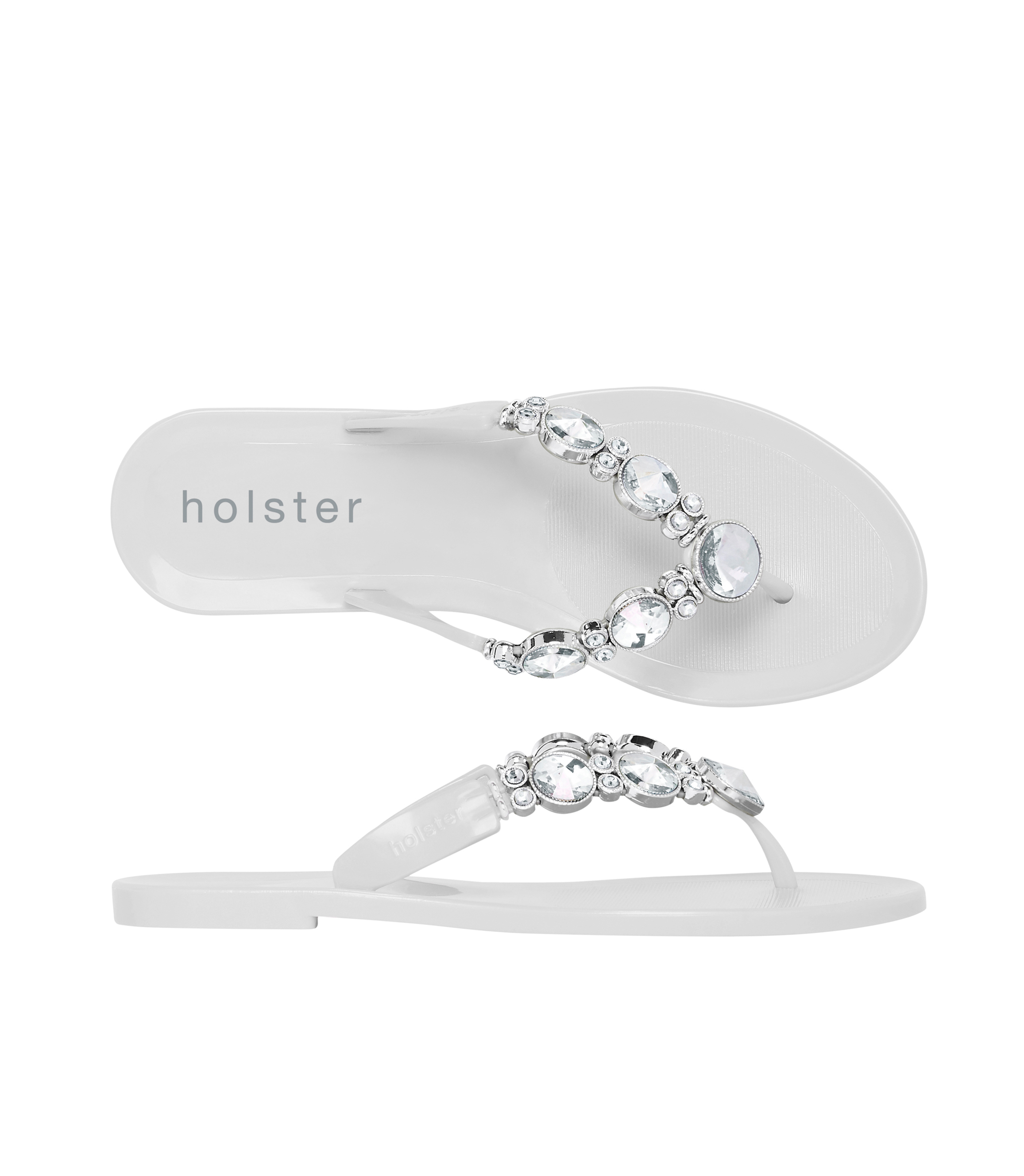 Cow auxiliary Saturate HOLSTER WHITE EMBELLISH SANDALS | Rosella - Style inspired by elegance