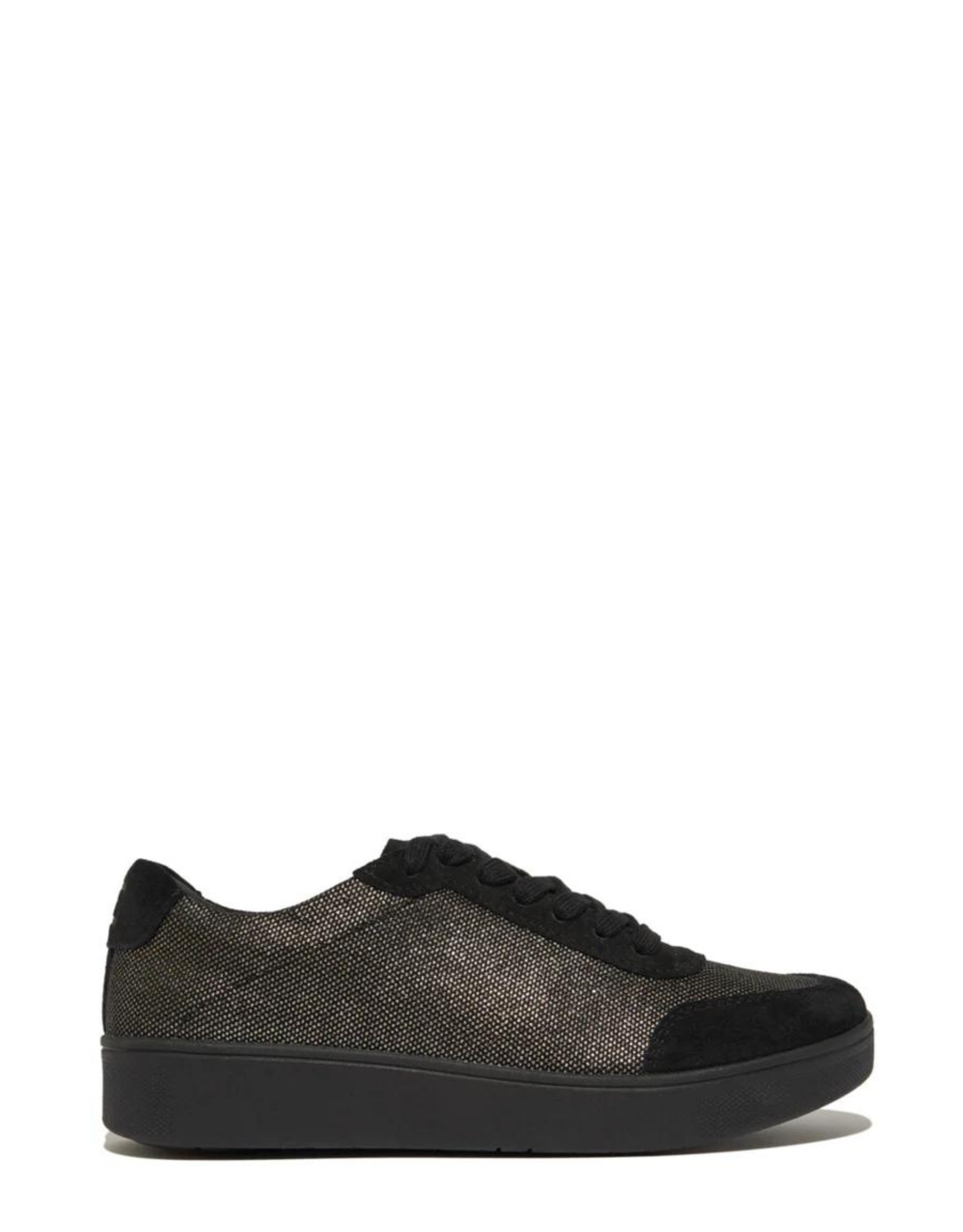 FIT FLOP ALL BLACK RALLY GLITZ CANVAS SNEAKER Rosella Style inspired by elegance