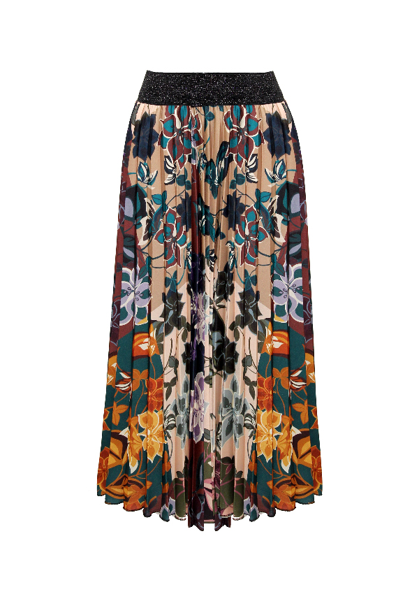 MADE IN ITALY MULTI COLOUR PLEATED SKIRT Rosella Style inspired by