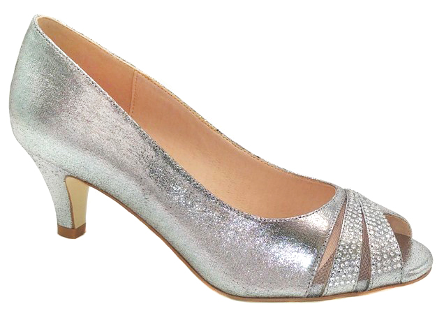 STACCATO PEWTER PEEP -TOE KITTEN HEEL | Rosella - Style inspired by ...
