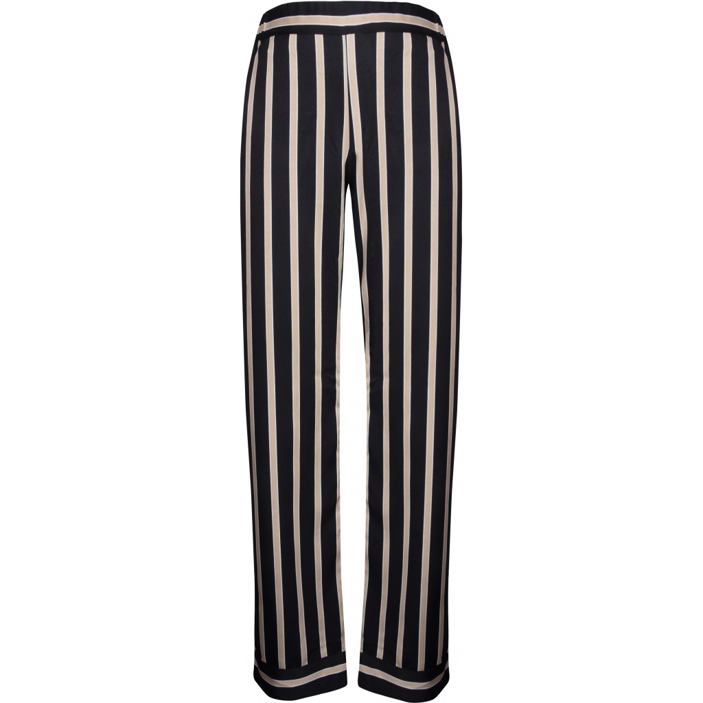 grey and white striped trousers