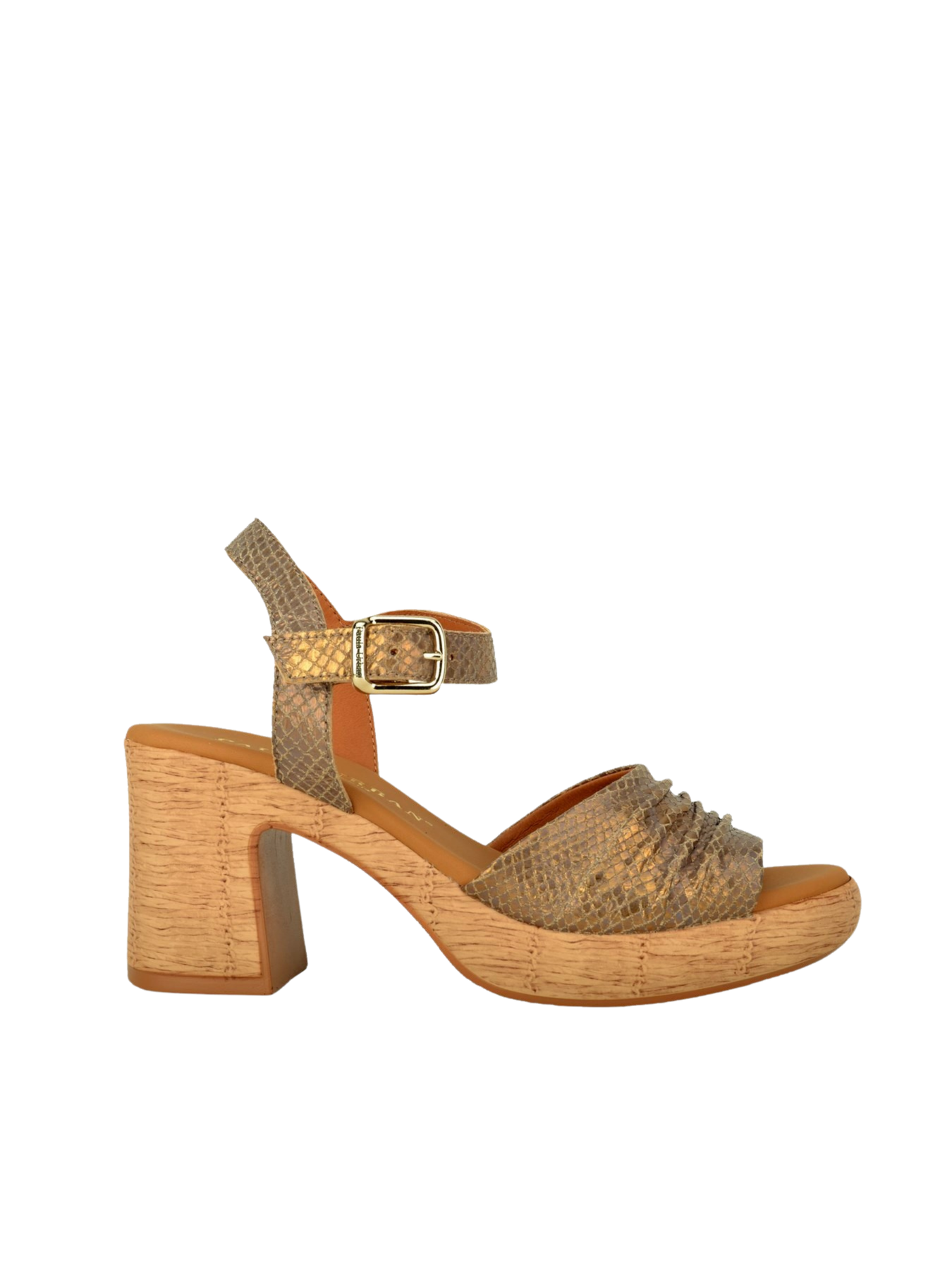 PAULA URBAN BRONZE PLATFORM HEELED SANDAL