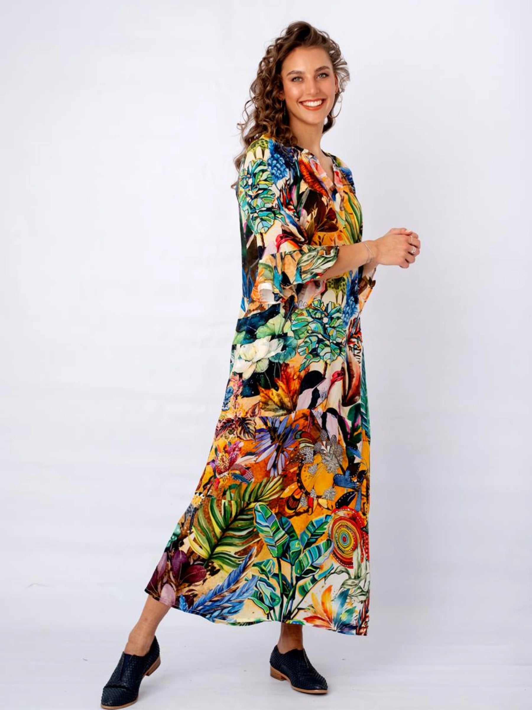ICONIC HARVEST LEAVES JUBILEE DRESS