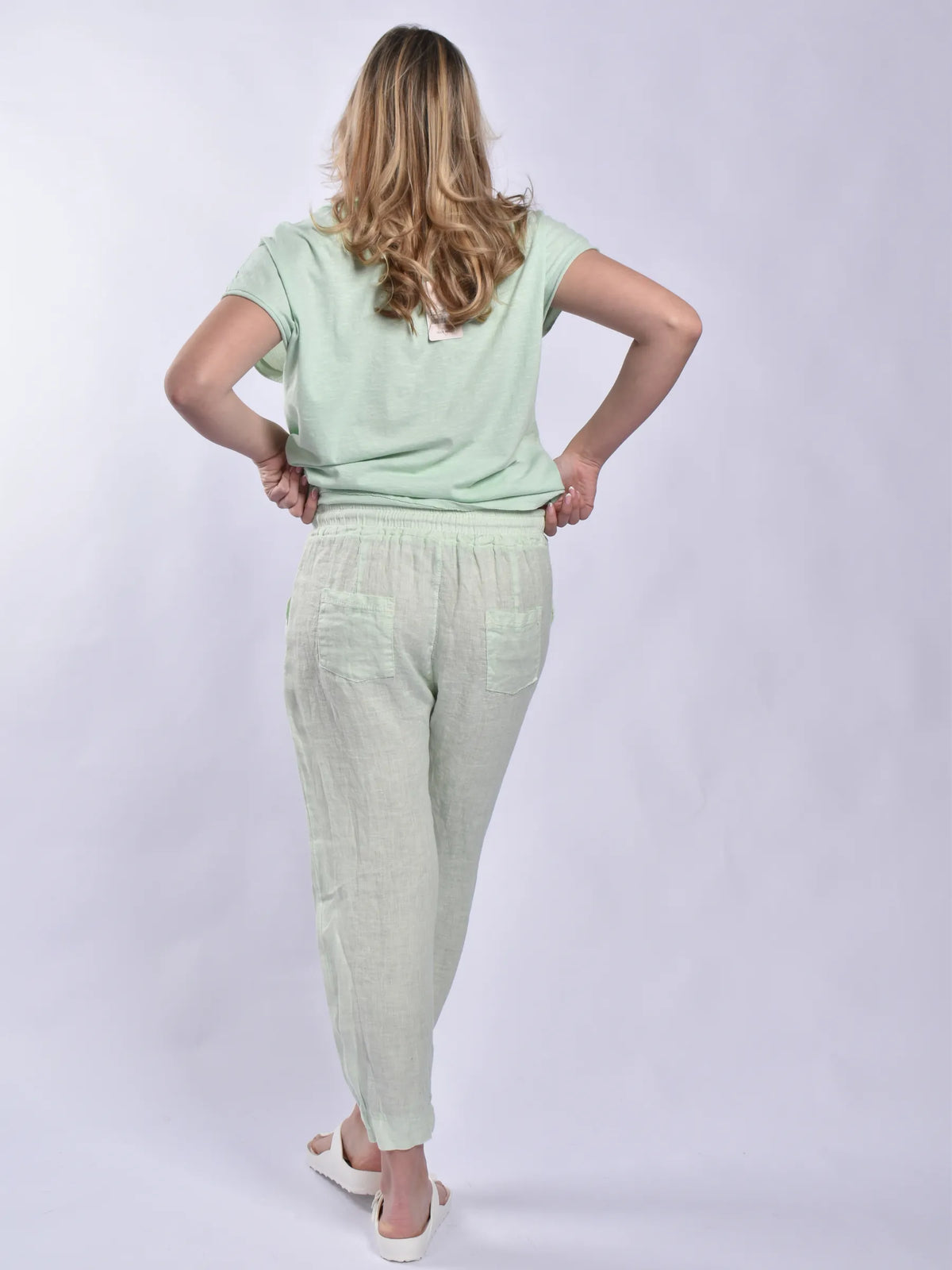 Made In Italy Pure Linen Pants