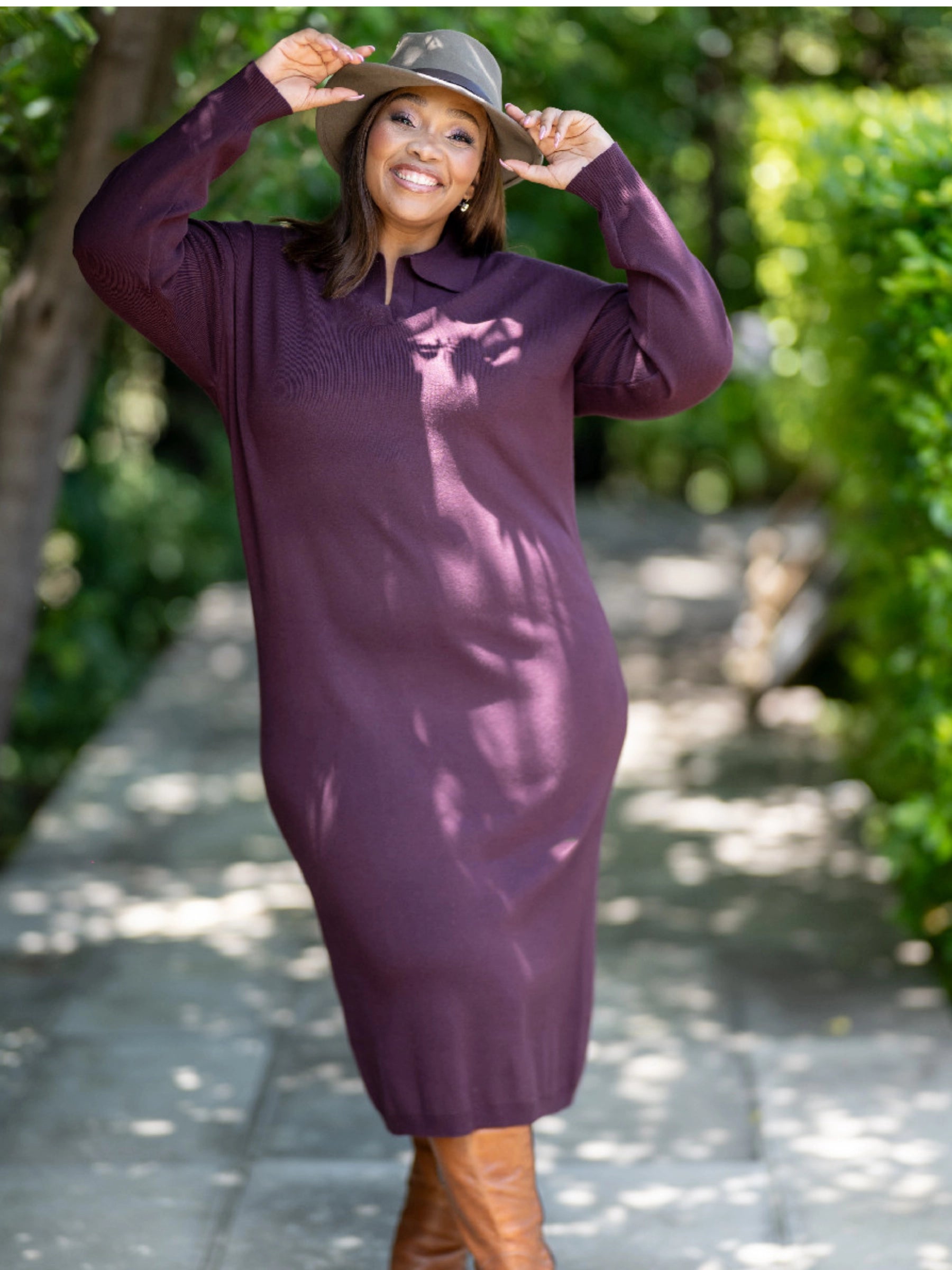 MASTIK  AUBERGINE DRESS