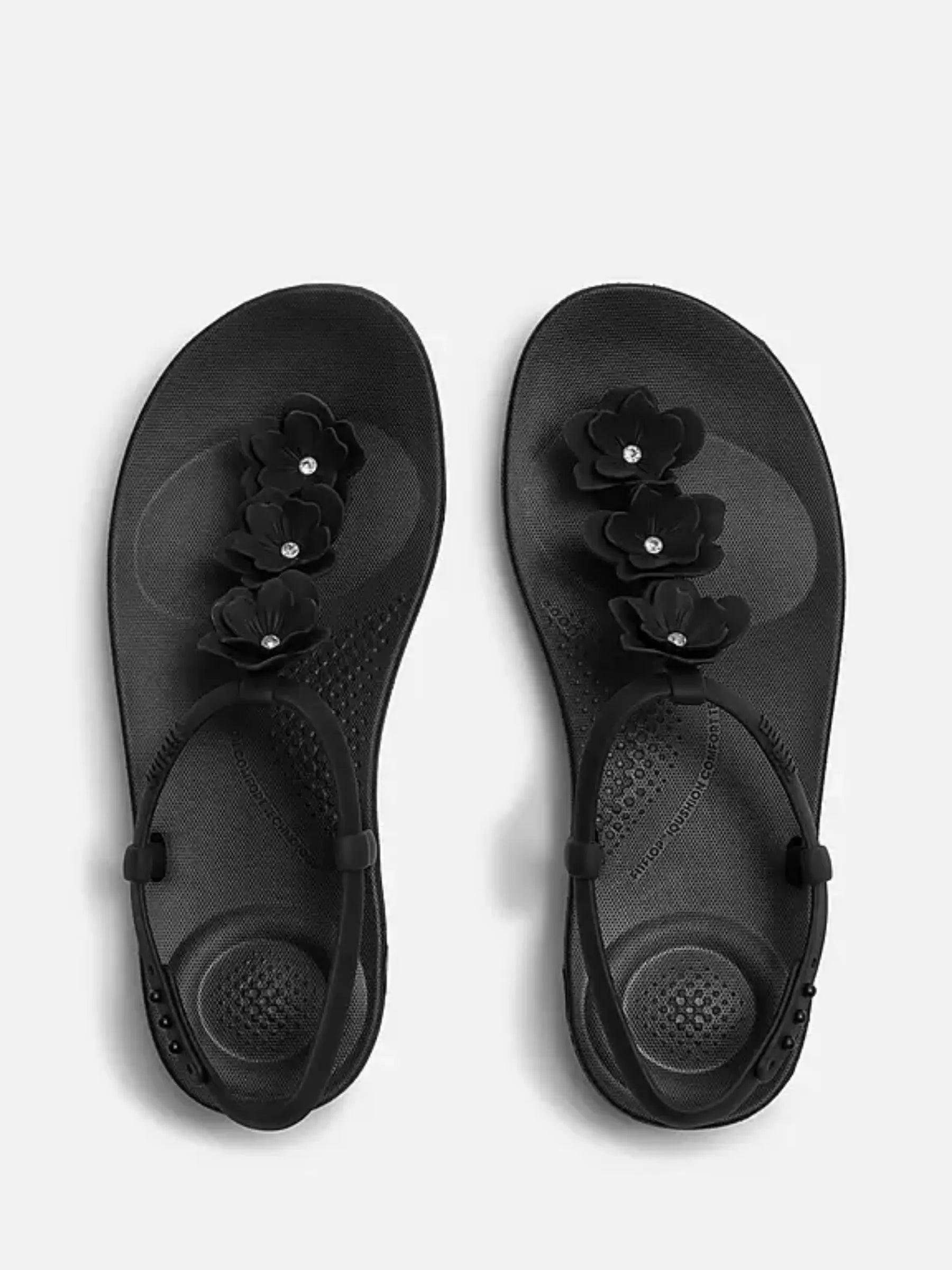 FIT FLOP IQUSHION SPLASH FLOWER T-BAR SANDAL