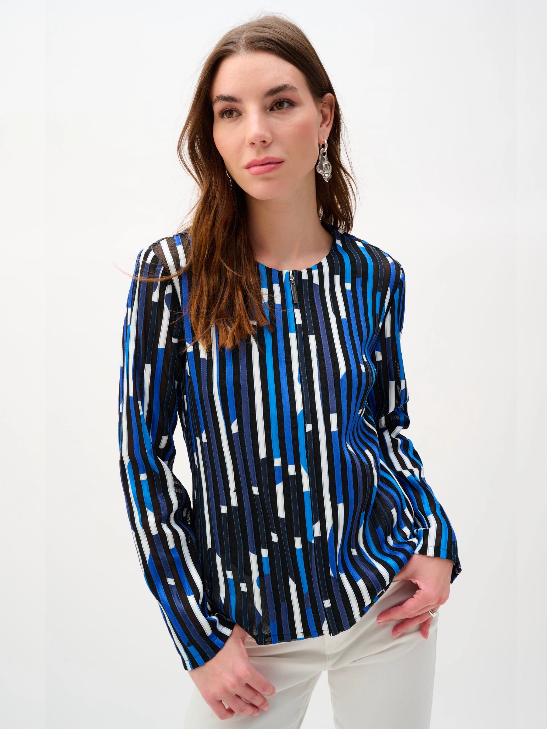 JOSEPH RIBKOFF BLACK MULTI LDS JACKET