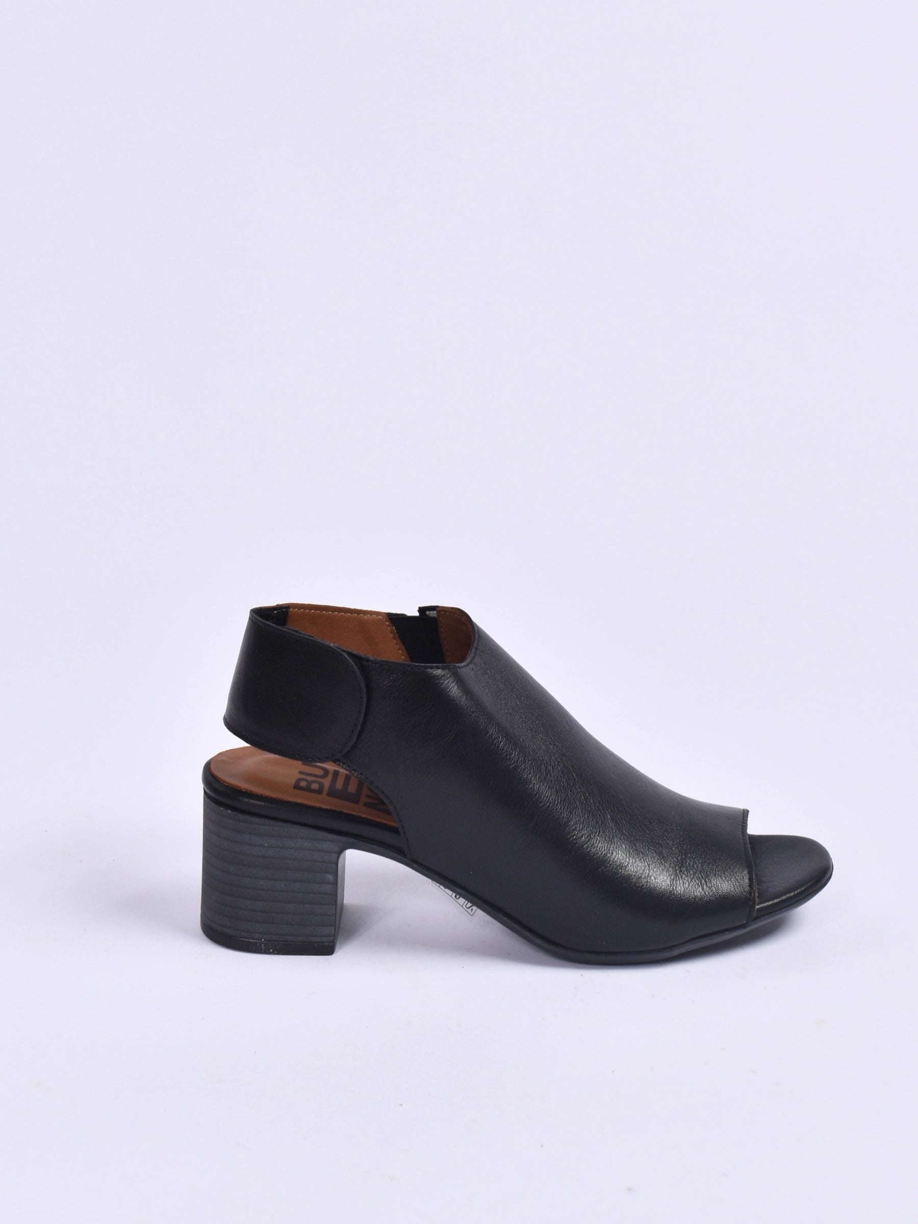 BUENO BLACK H-HEEL SANDAL
