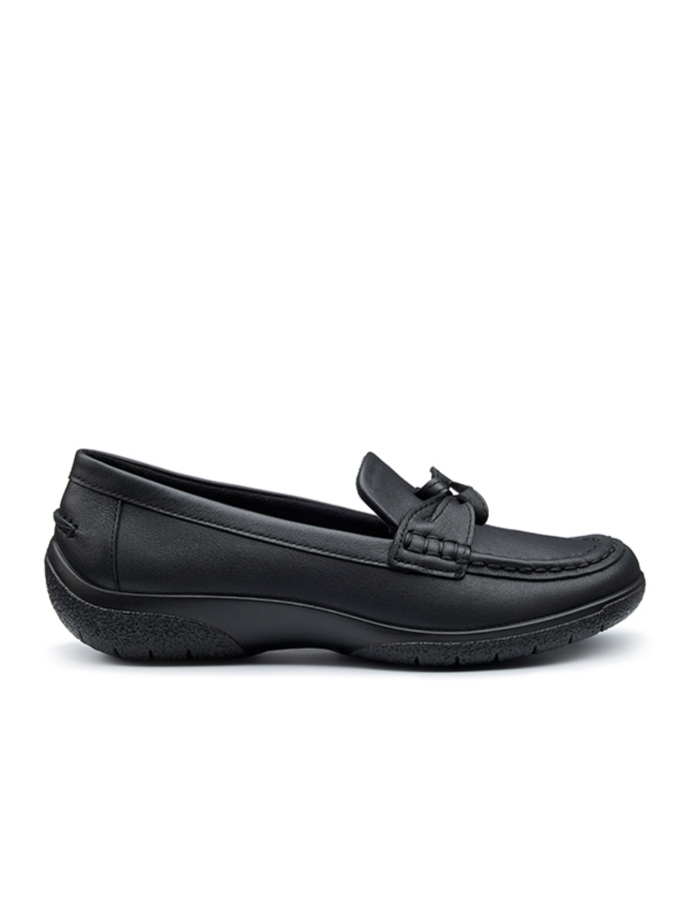 HOTTER BLACK CABANA MOCCASIN