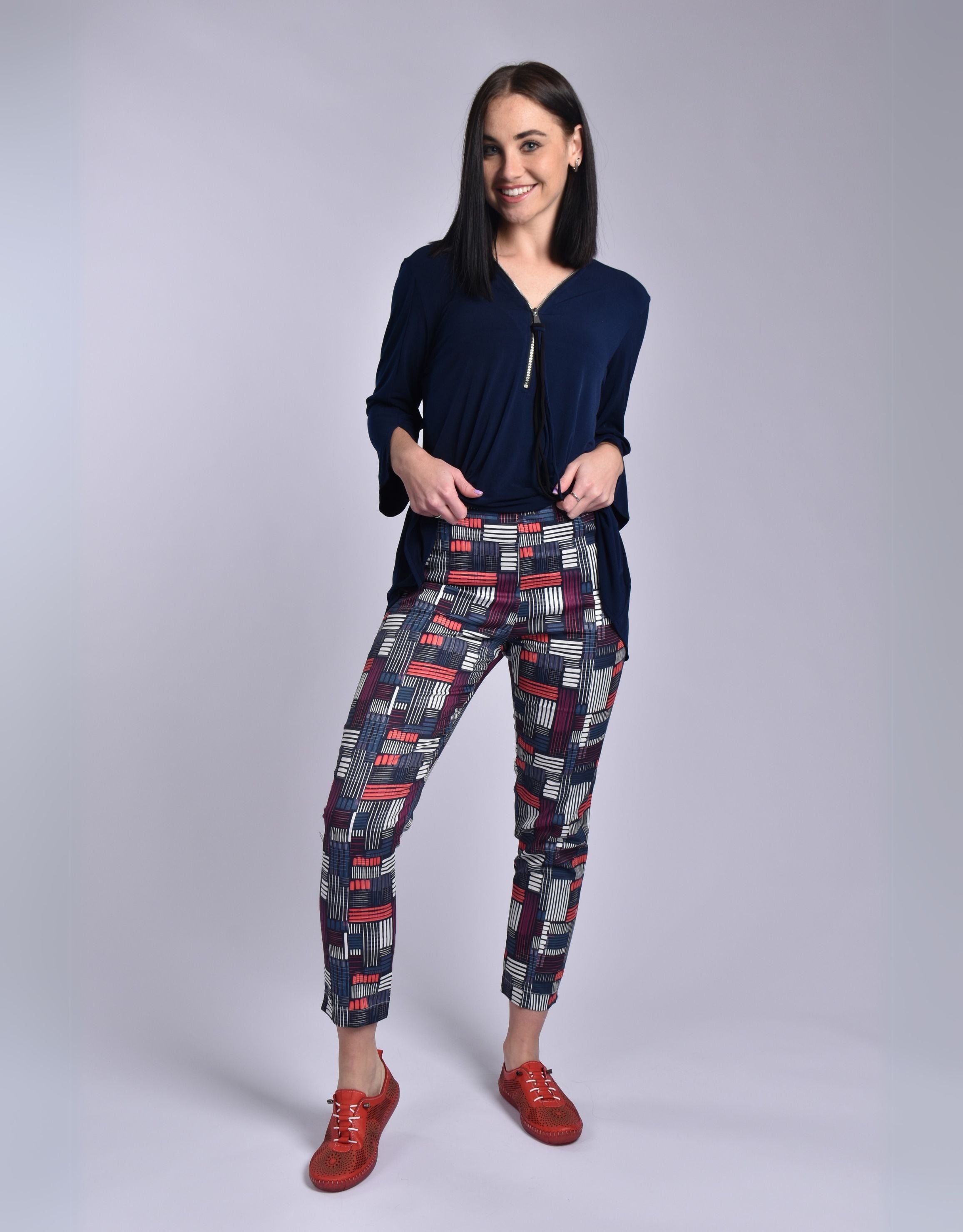 JOLIE NAVY PRINT KATIE PANTS